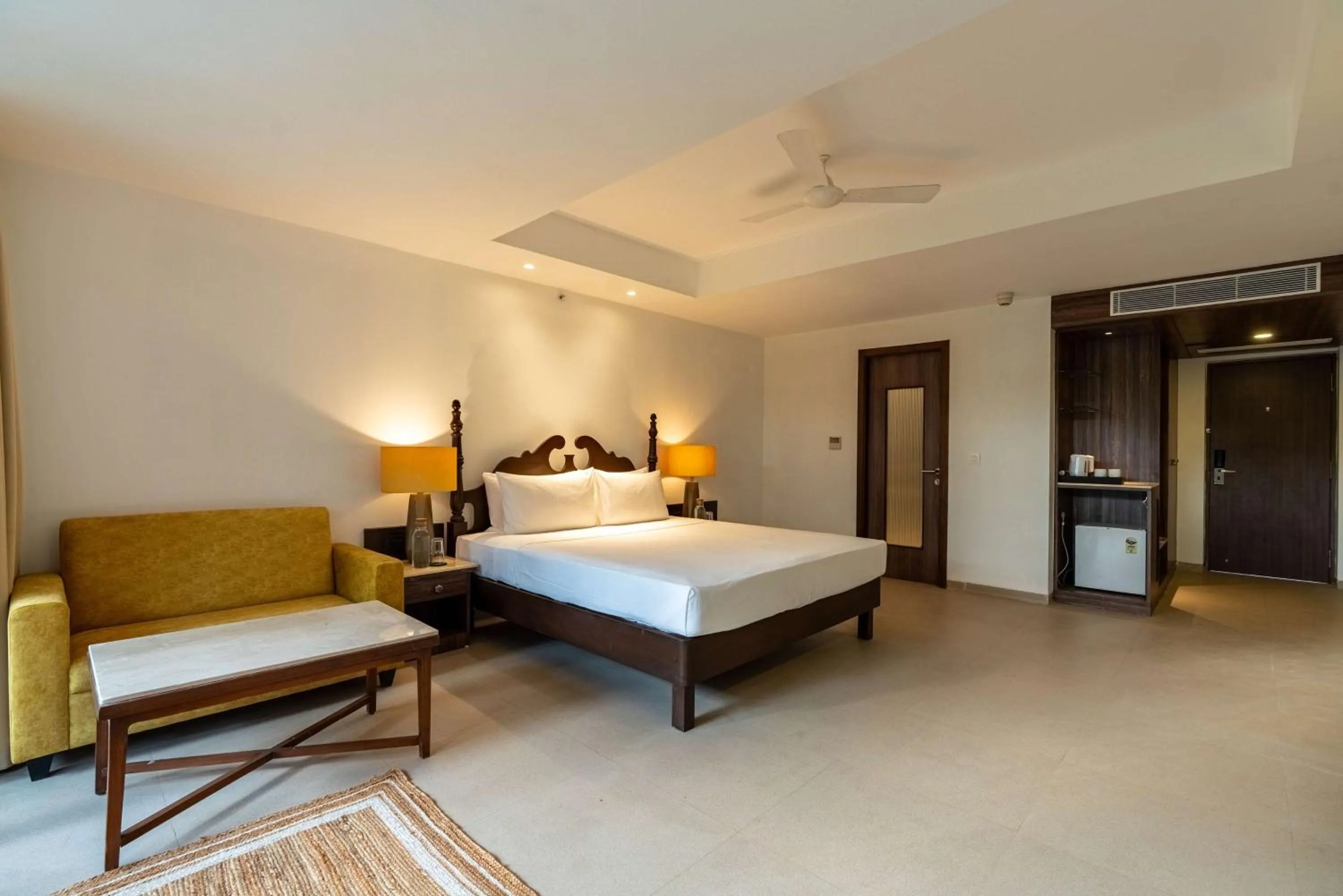 Bedroom, Bed in Mandrem Beach Resort, a member of Radisson Individuals Retreat