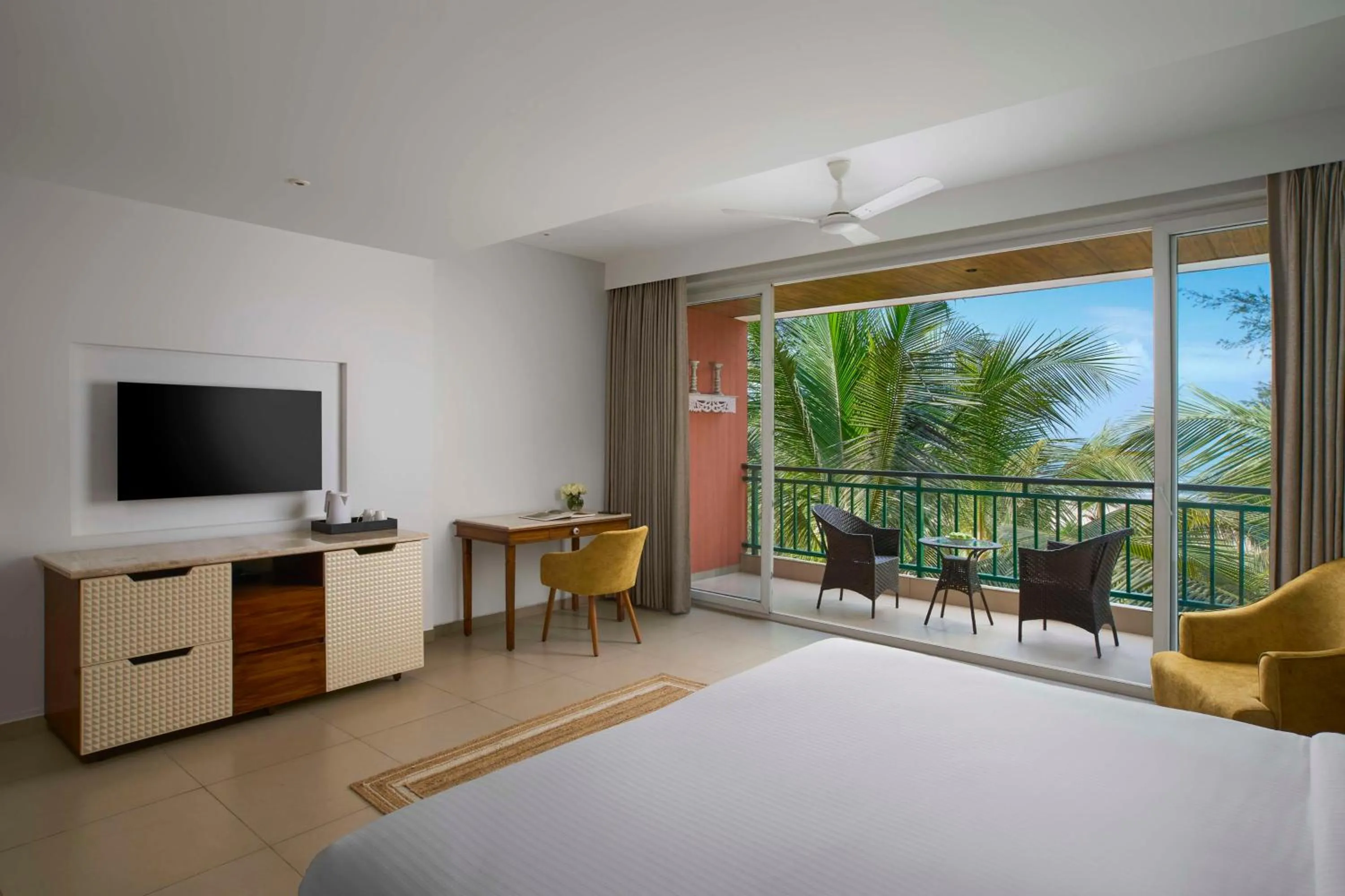 Bedroom, Bed in Mandrem Beach Resort, a member of Radisson Individuals Retreat