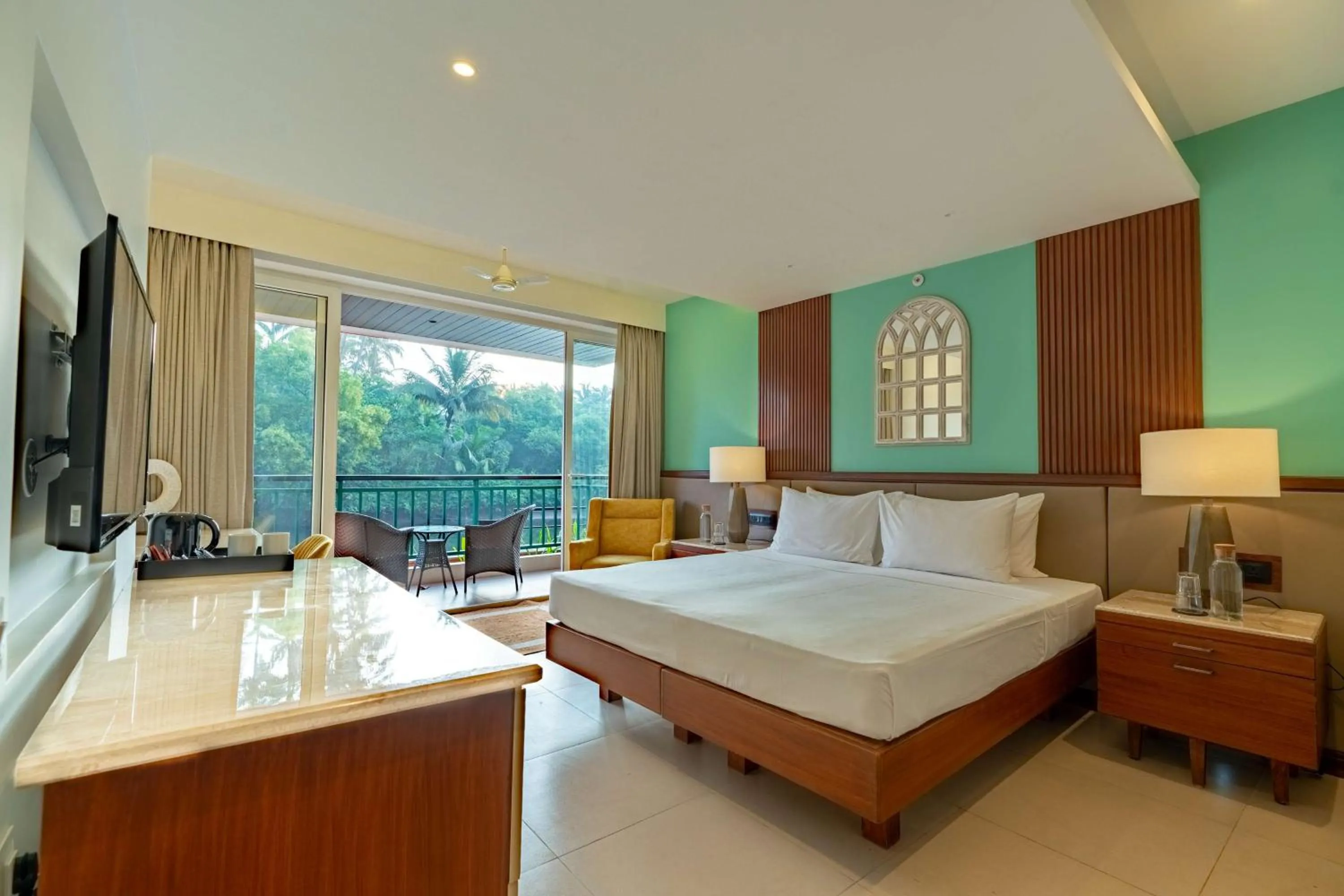 Bedroom, Bed in Mandrem Beach Resort, a member of Radisson Individuals Retreat