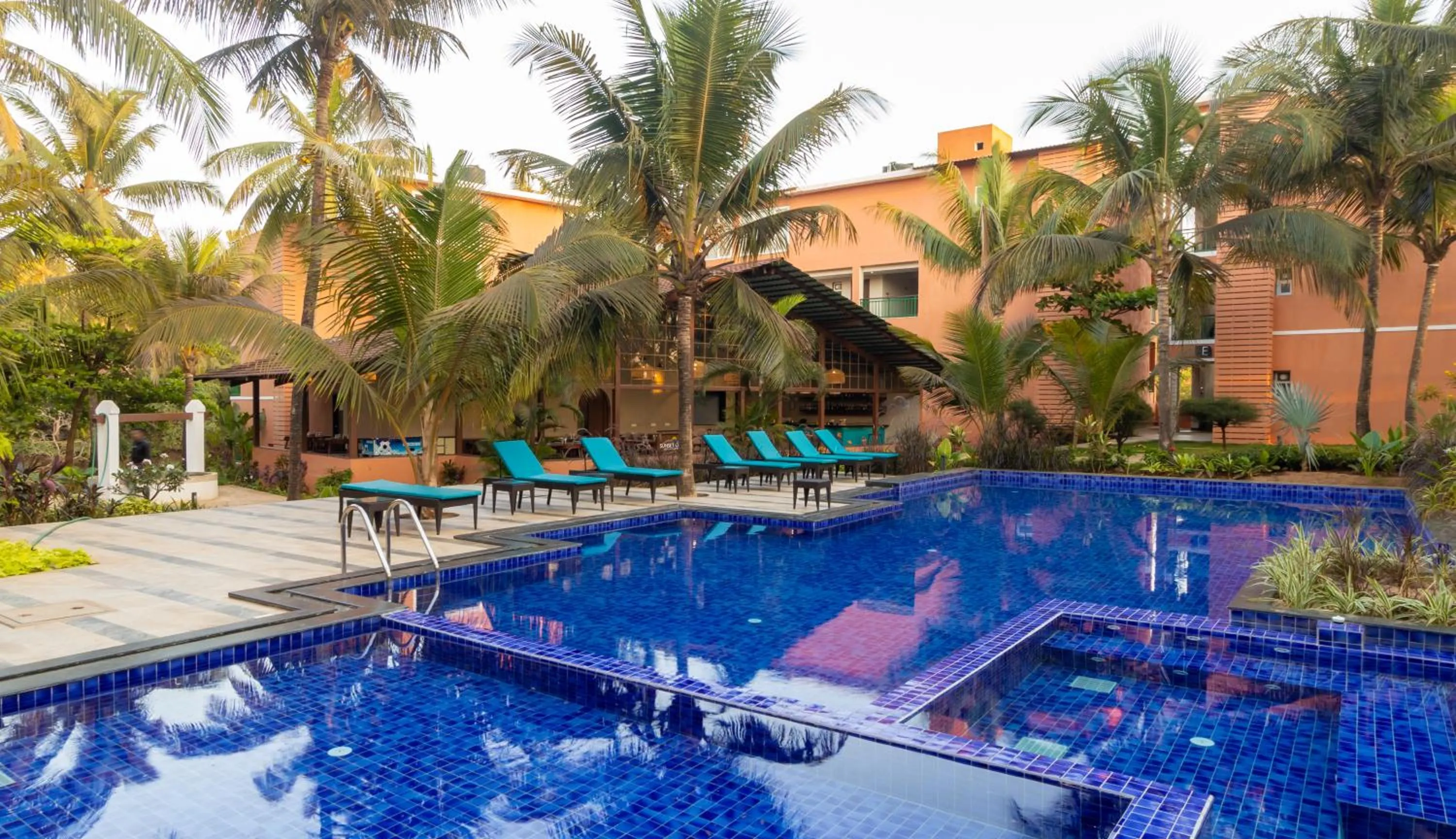 Pool view in Mandrem Beach Resort, a member of Radisson Individuals Retreat