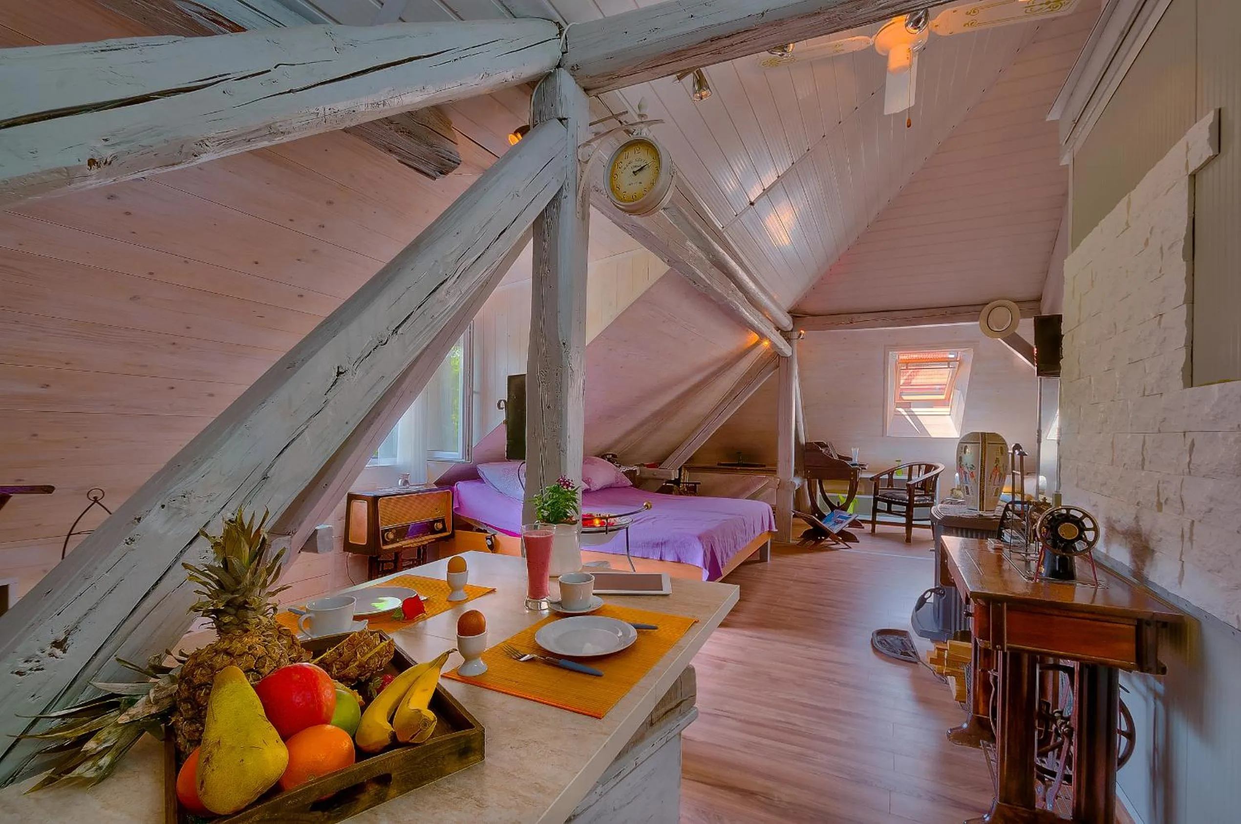 Kitchen or kitchenette, Bed in Anastasia Suites Zagreb