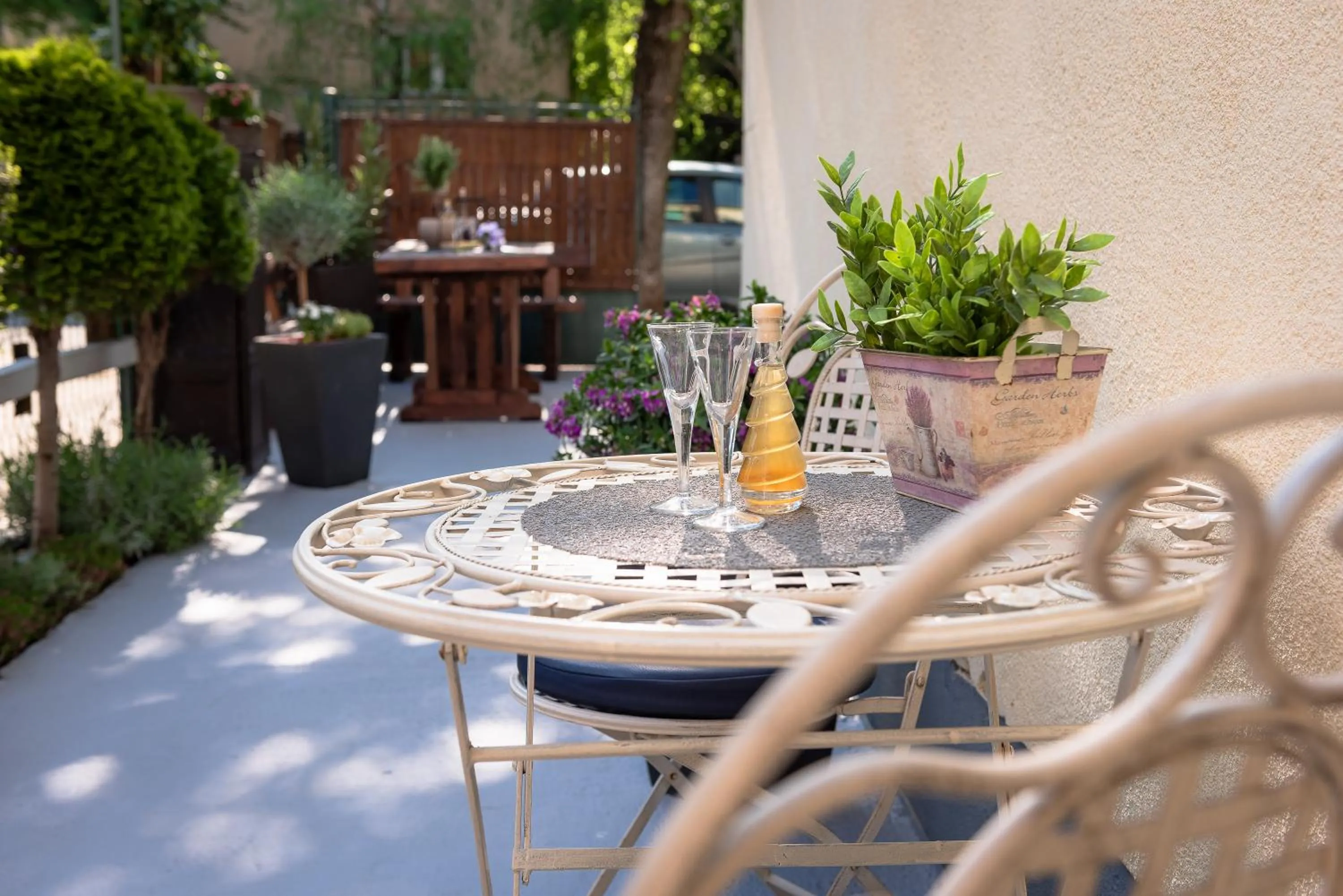 Patio in Anastasia Suites Zagreb