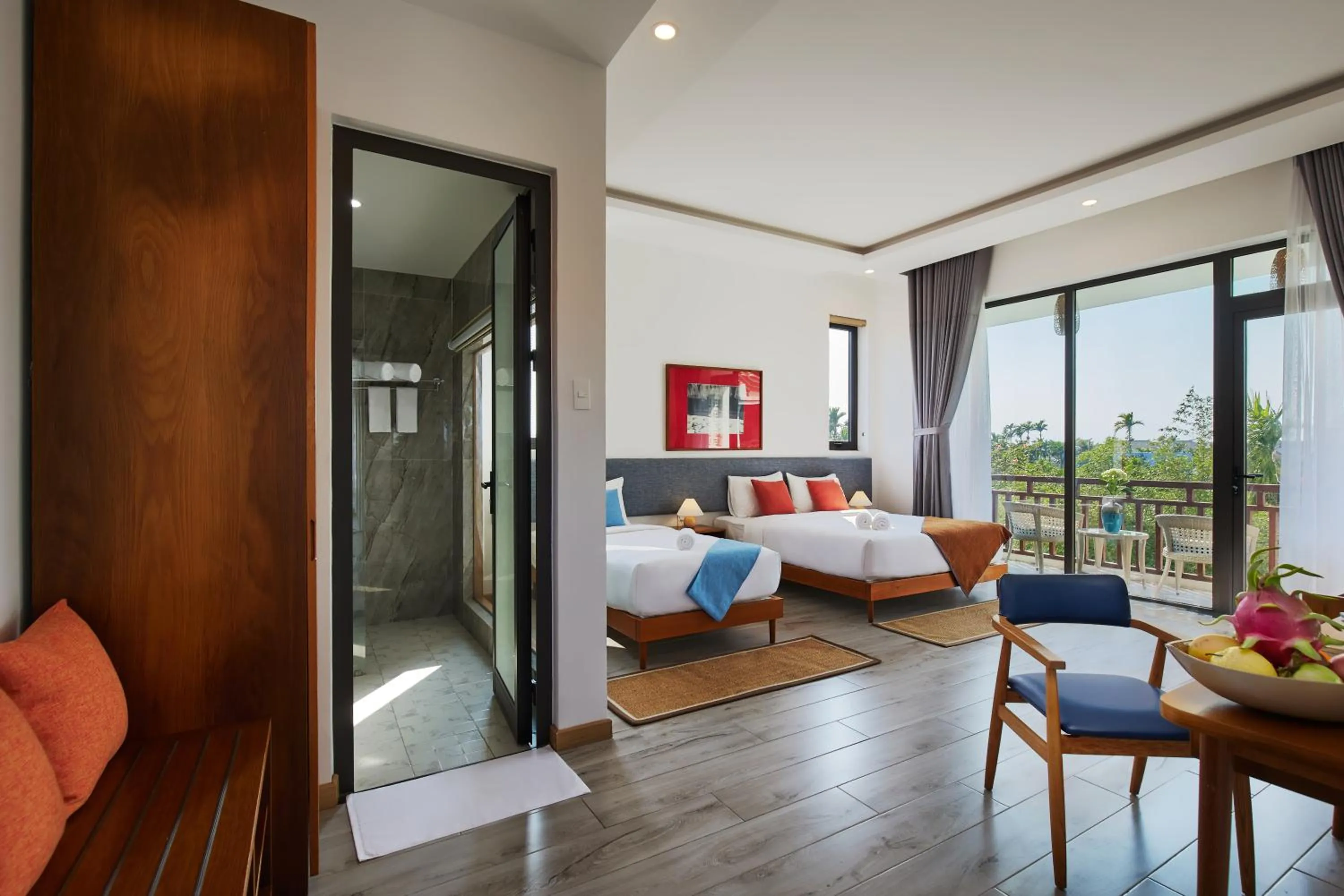 Shower, Bed in Chieu Ha Village Riverside - Hoi An