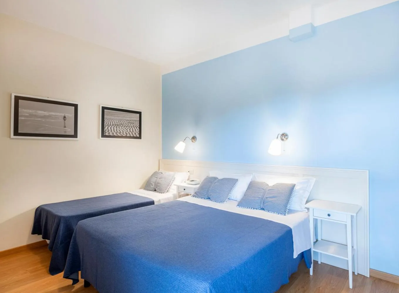 Bed in Hotel Andreaneri