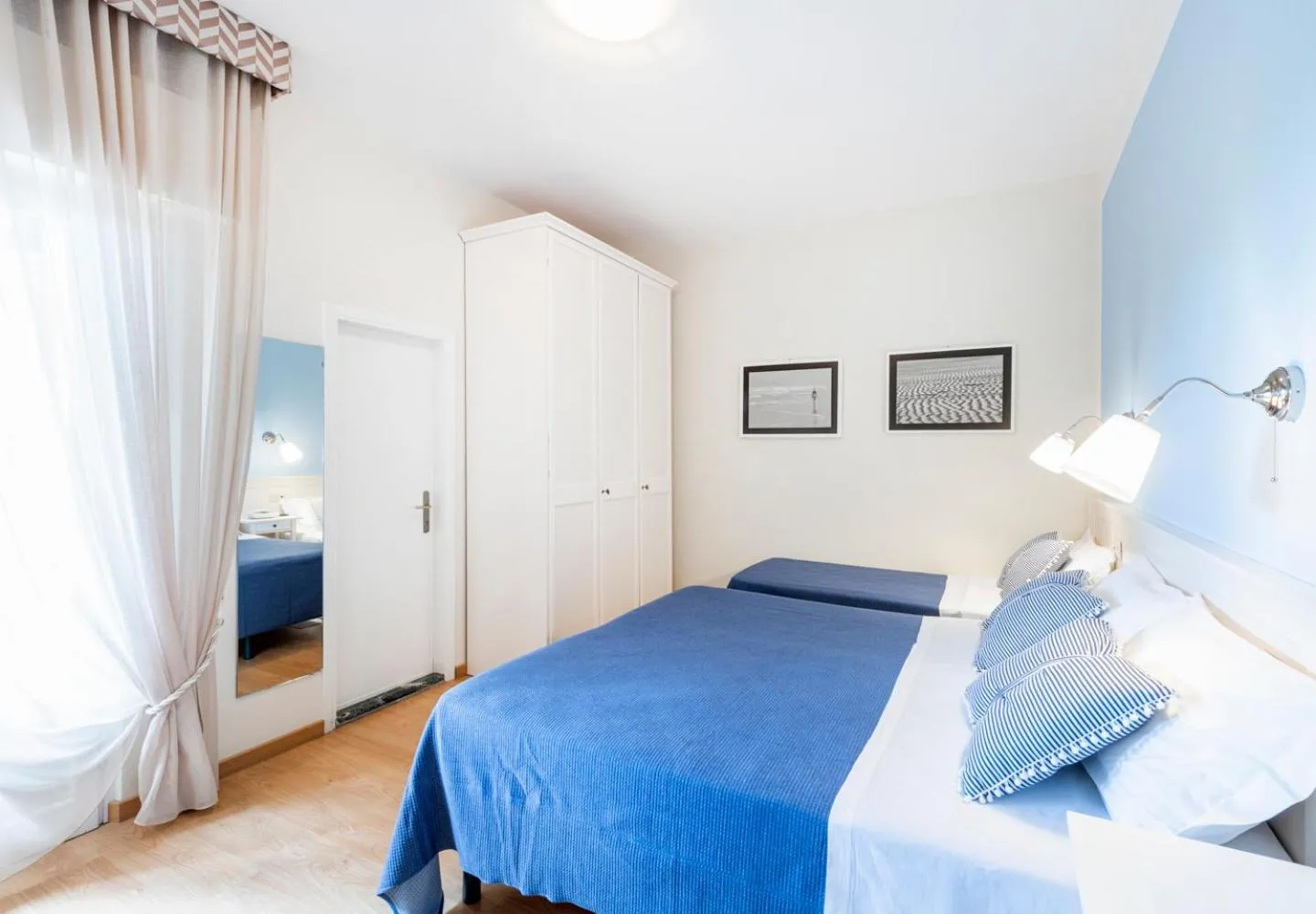 Bed in Hotel Andreaneri