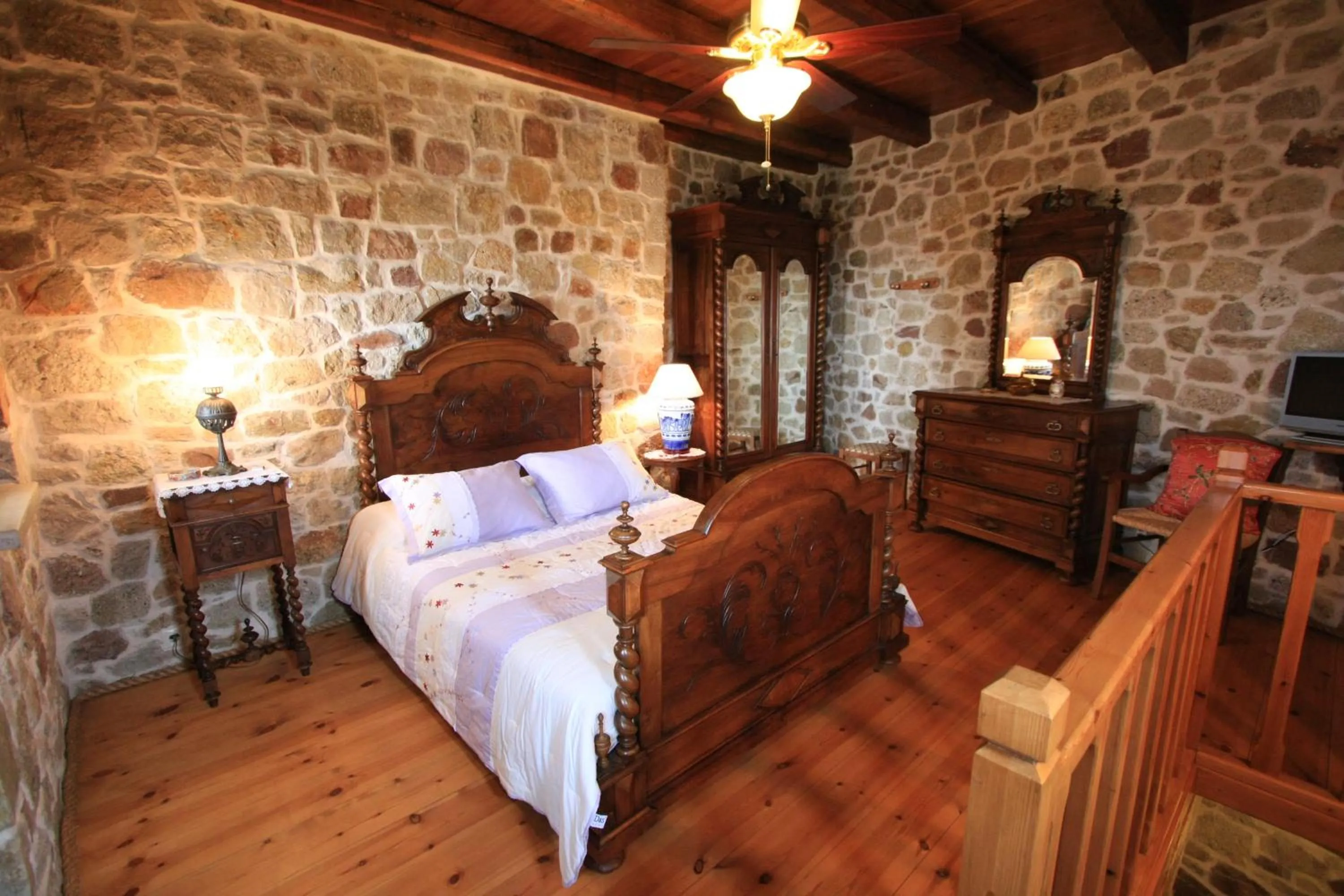 Bedroom, Bed in Lithos Traditional Guest Houses