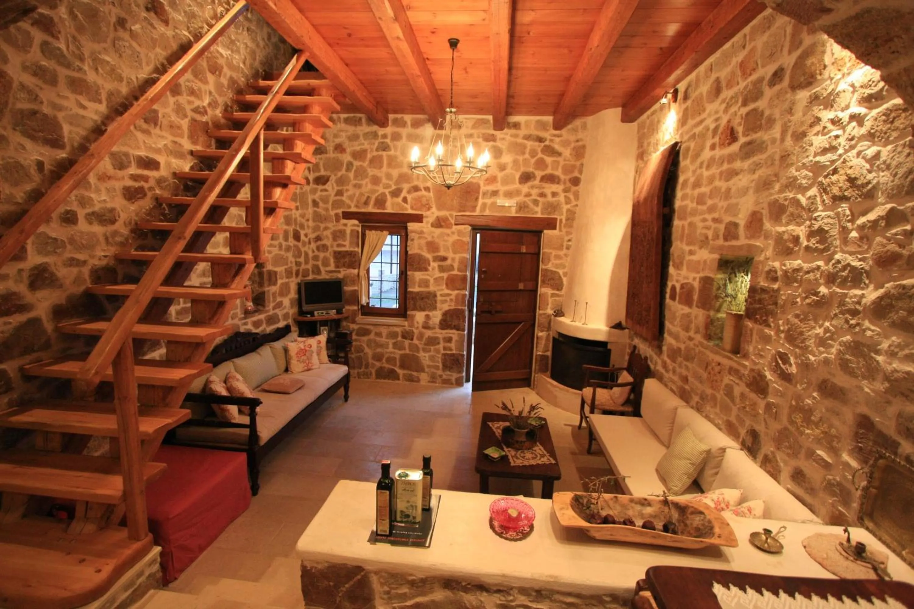 Living room in Lithos Traditional Guest Houses