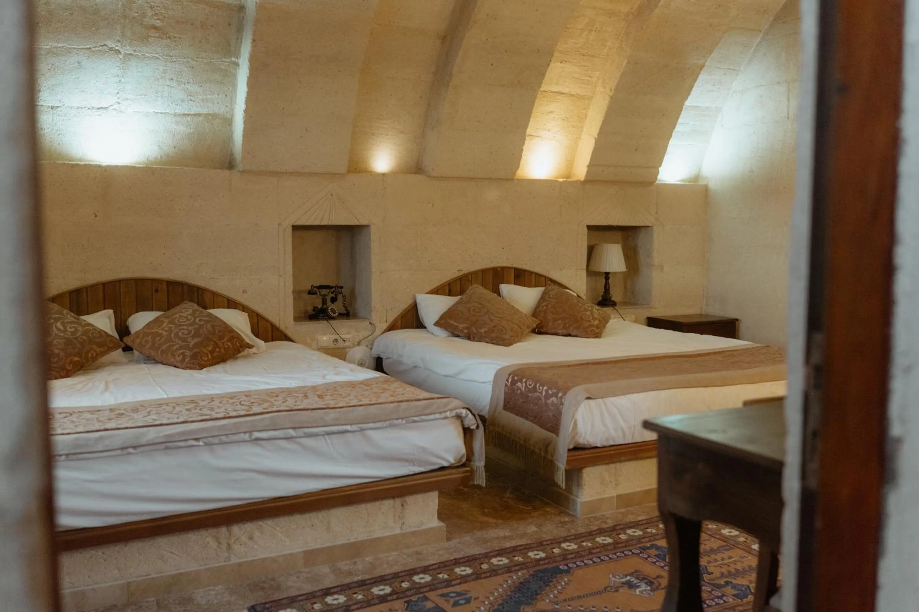 Bed in Kismet Cave Mansion