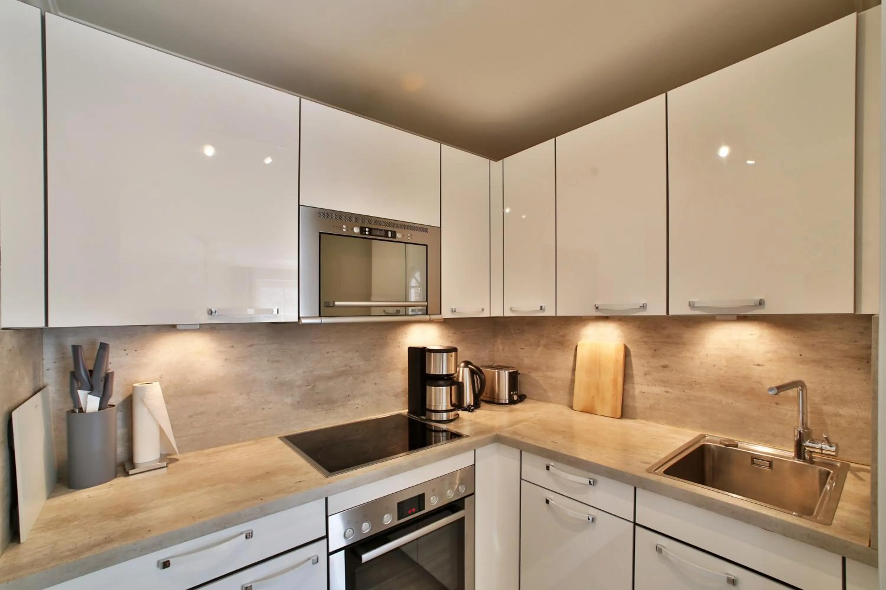 Kitchen or kitchenette in Apartmenthaus Budersandstraße 53