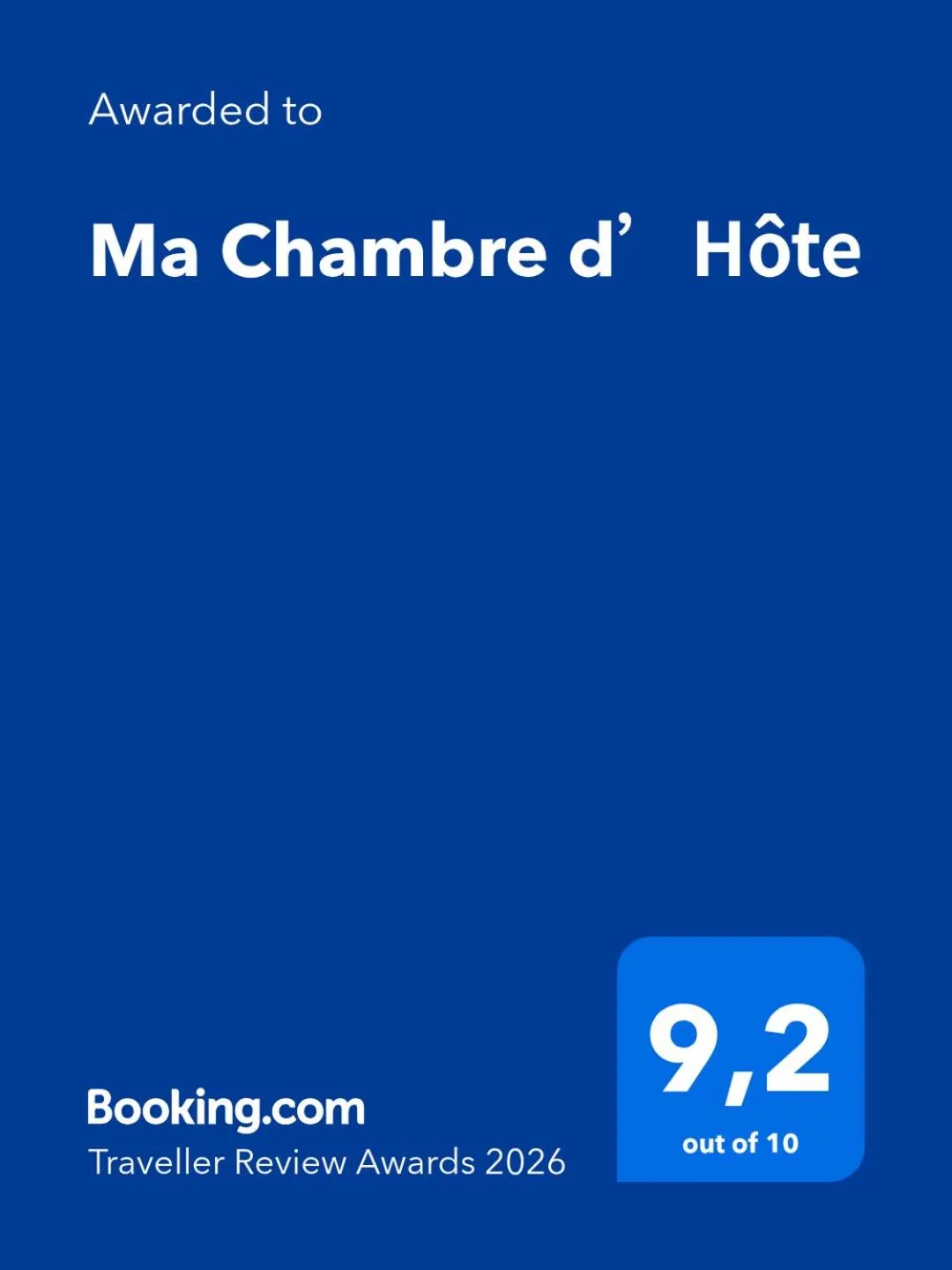 Ma Chambre d’Hôte