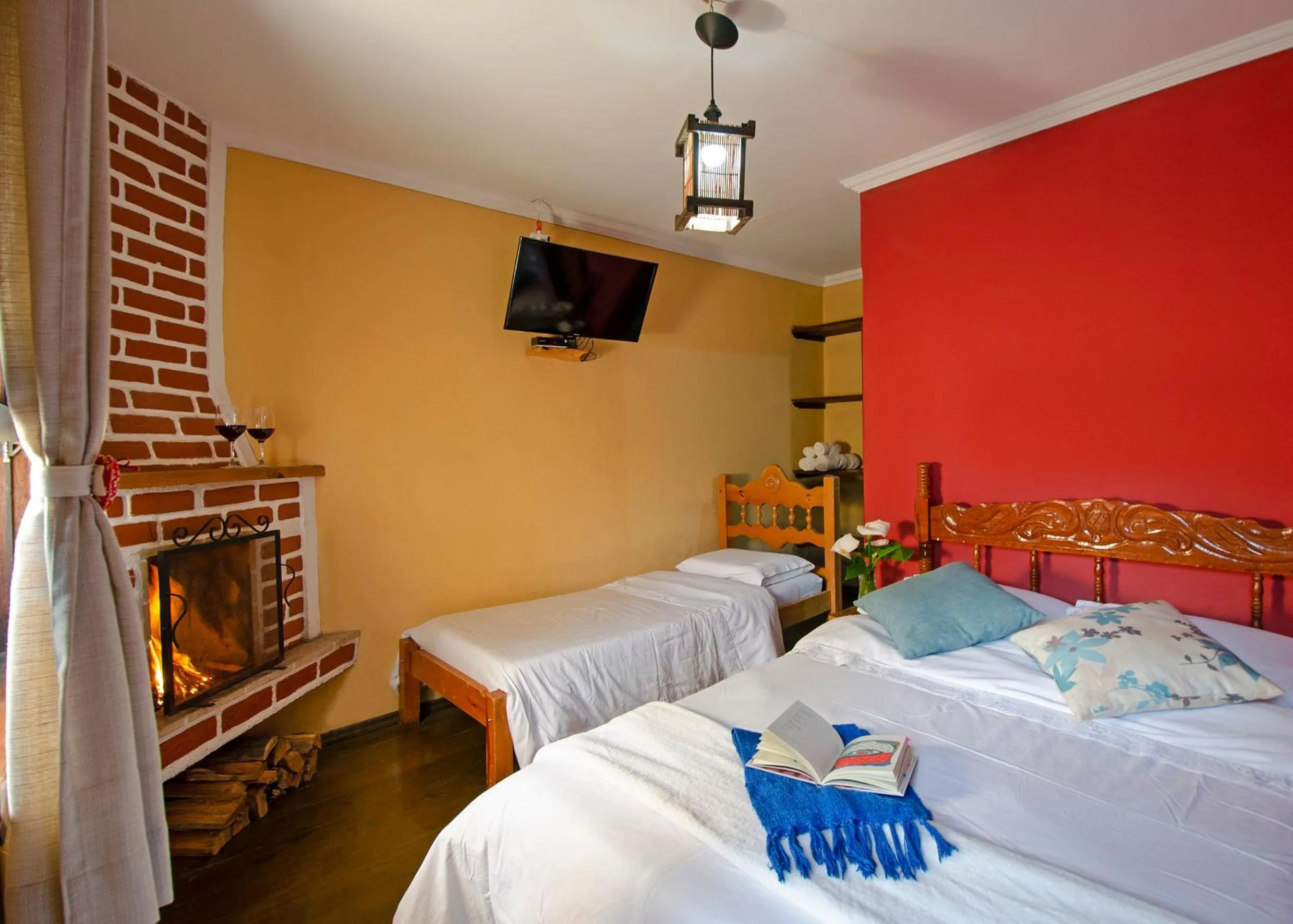 Bed in Pousada da Gruta