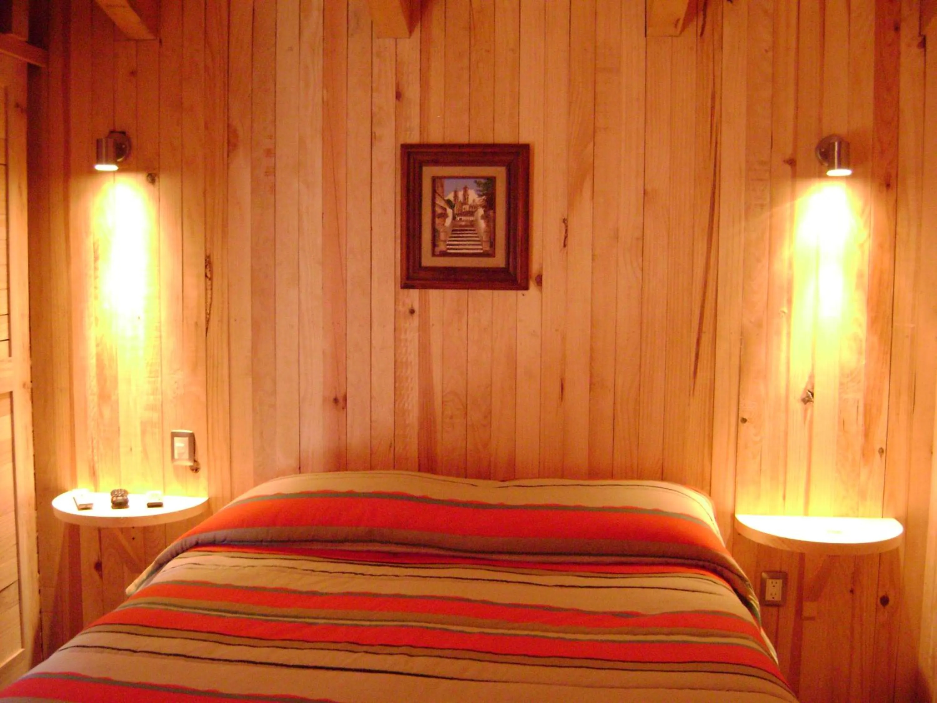 Bed in Cabañas El Estribo Hotel