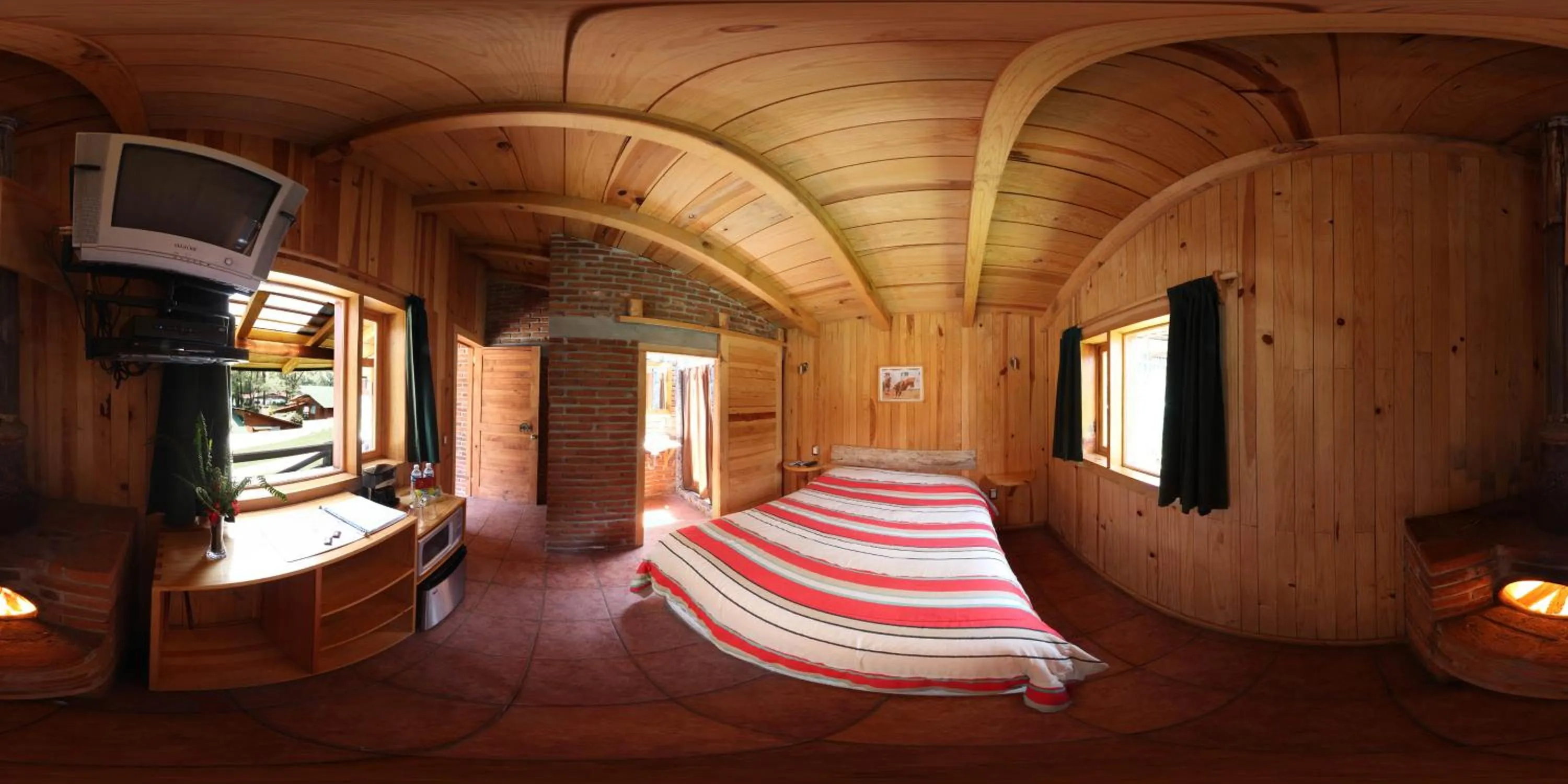 Bed in Cabañas El Estribo Hotel