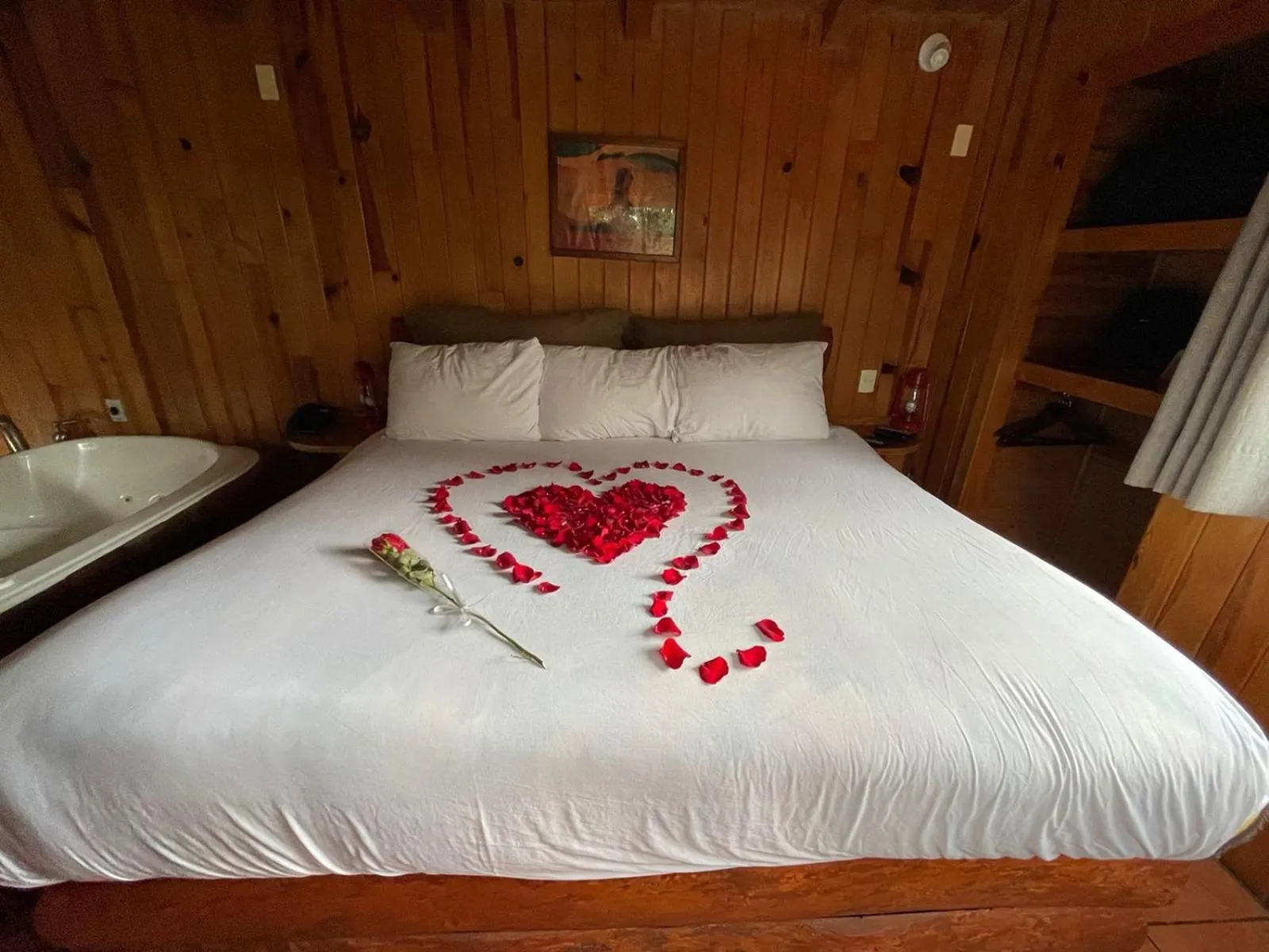 Bed in Cabañas El Estribo Hotel