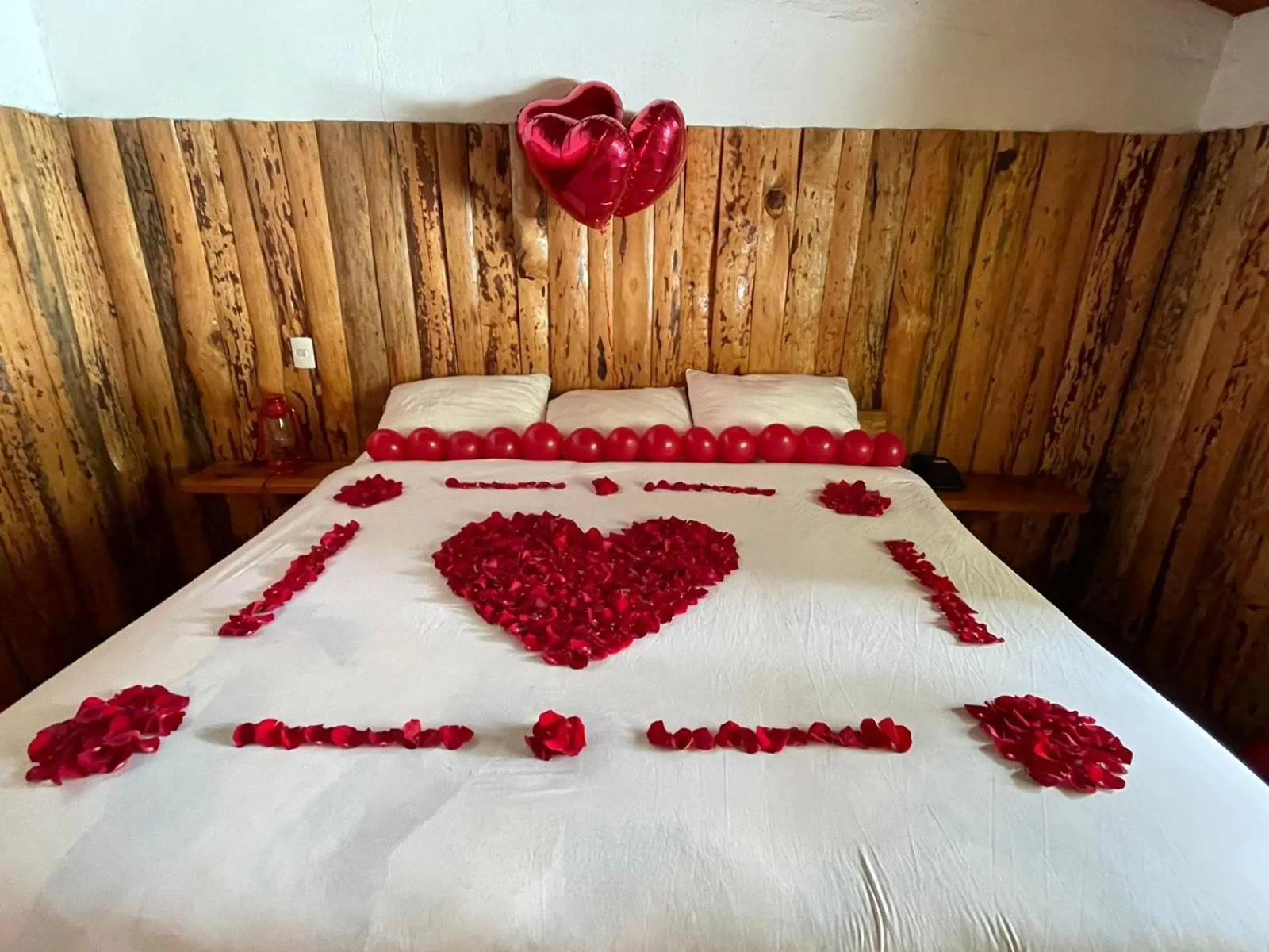 Bed in Cabañas El Estribo Hotel