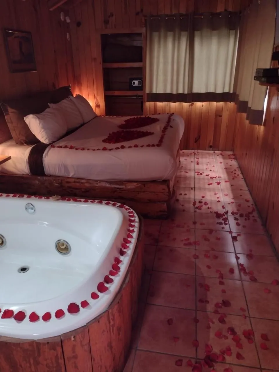 Bed in Cabañas El Estribo Hotel