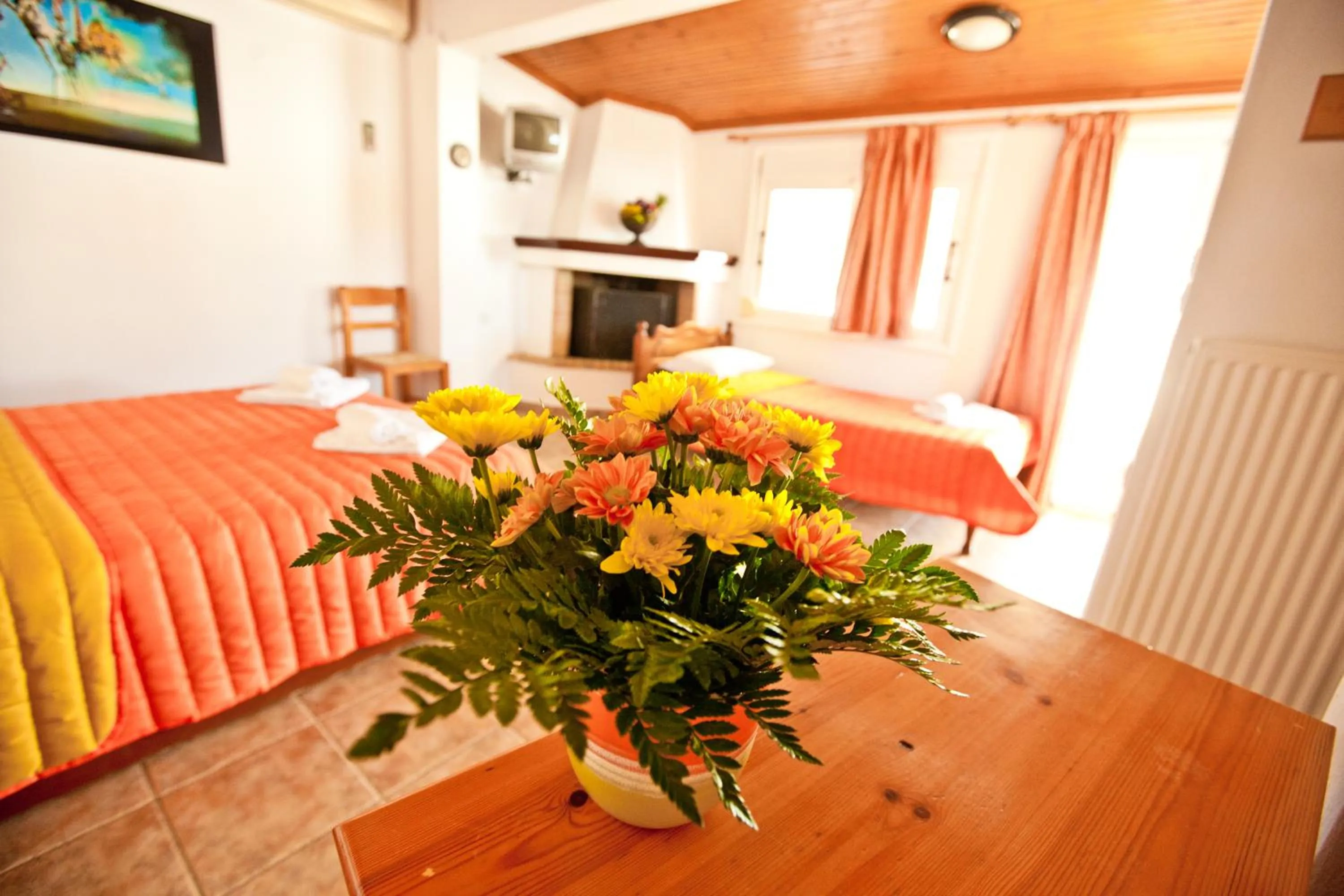 Photo of the whole room, Bed in Skiathos House