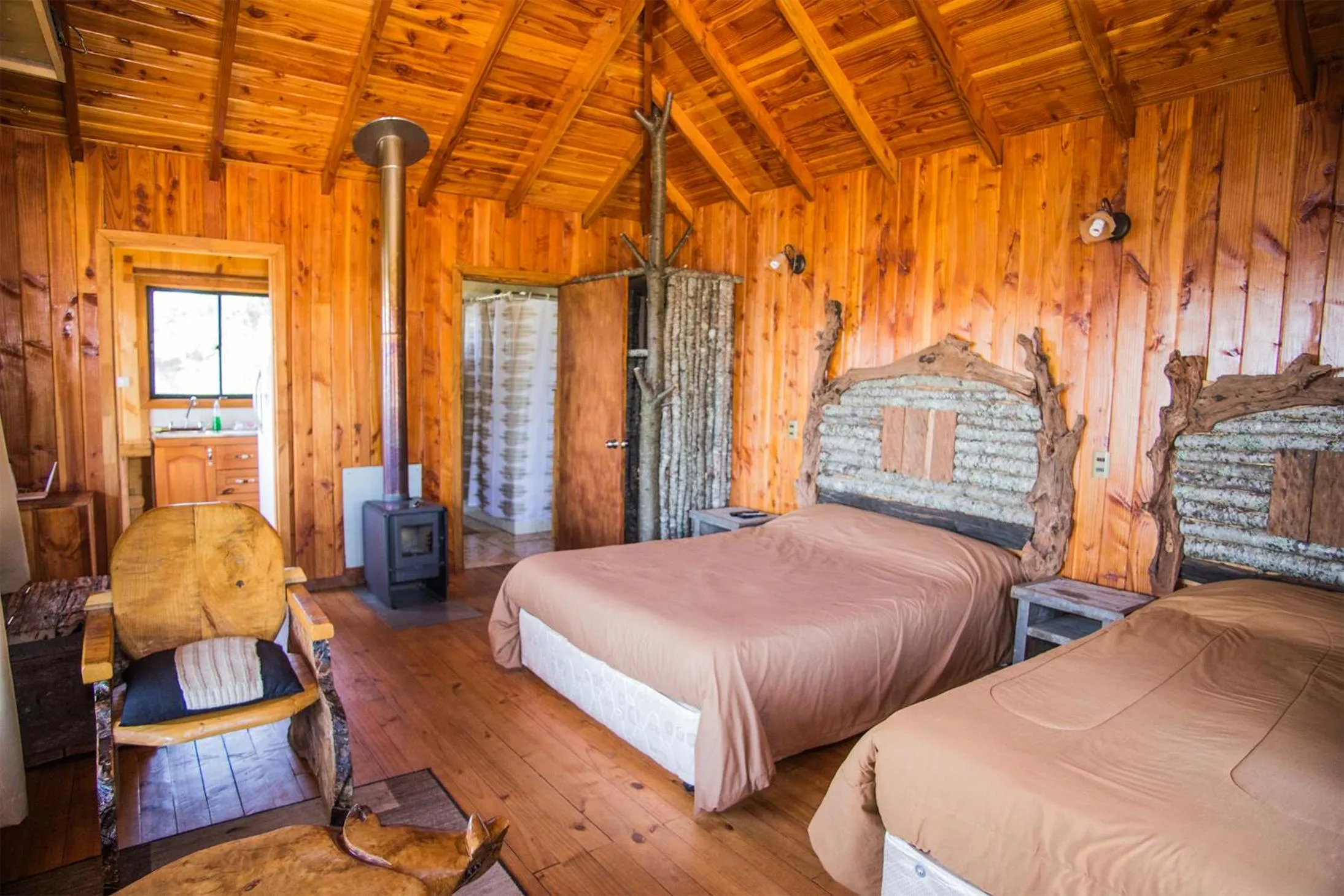 Bedroom, Bed in Apart hotel Puchaley Lafquen