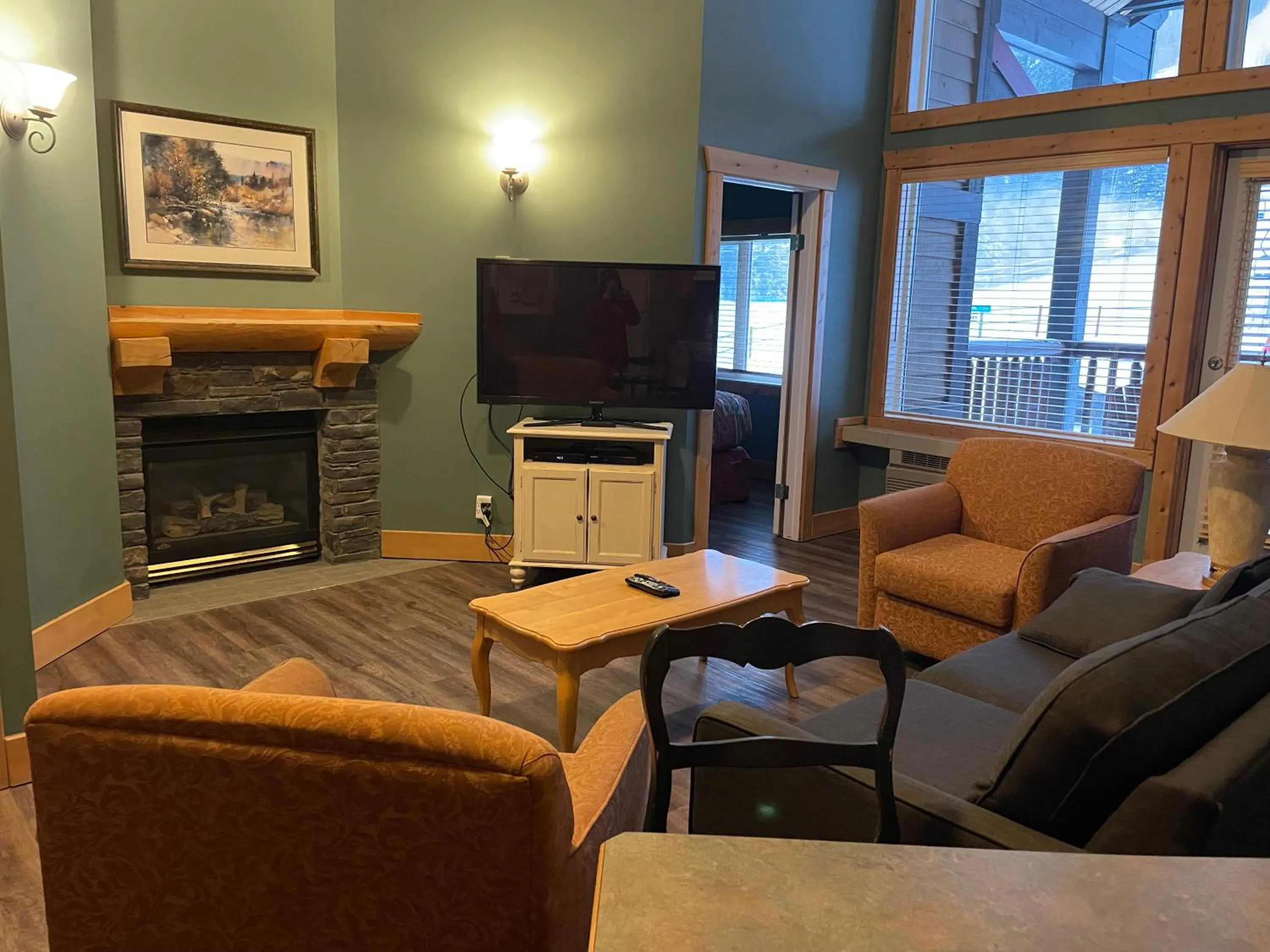 Living room in Cornerstone Lodge by Park Vacation Management
