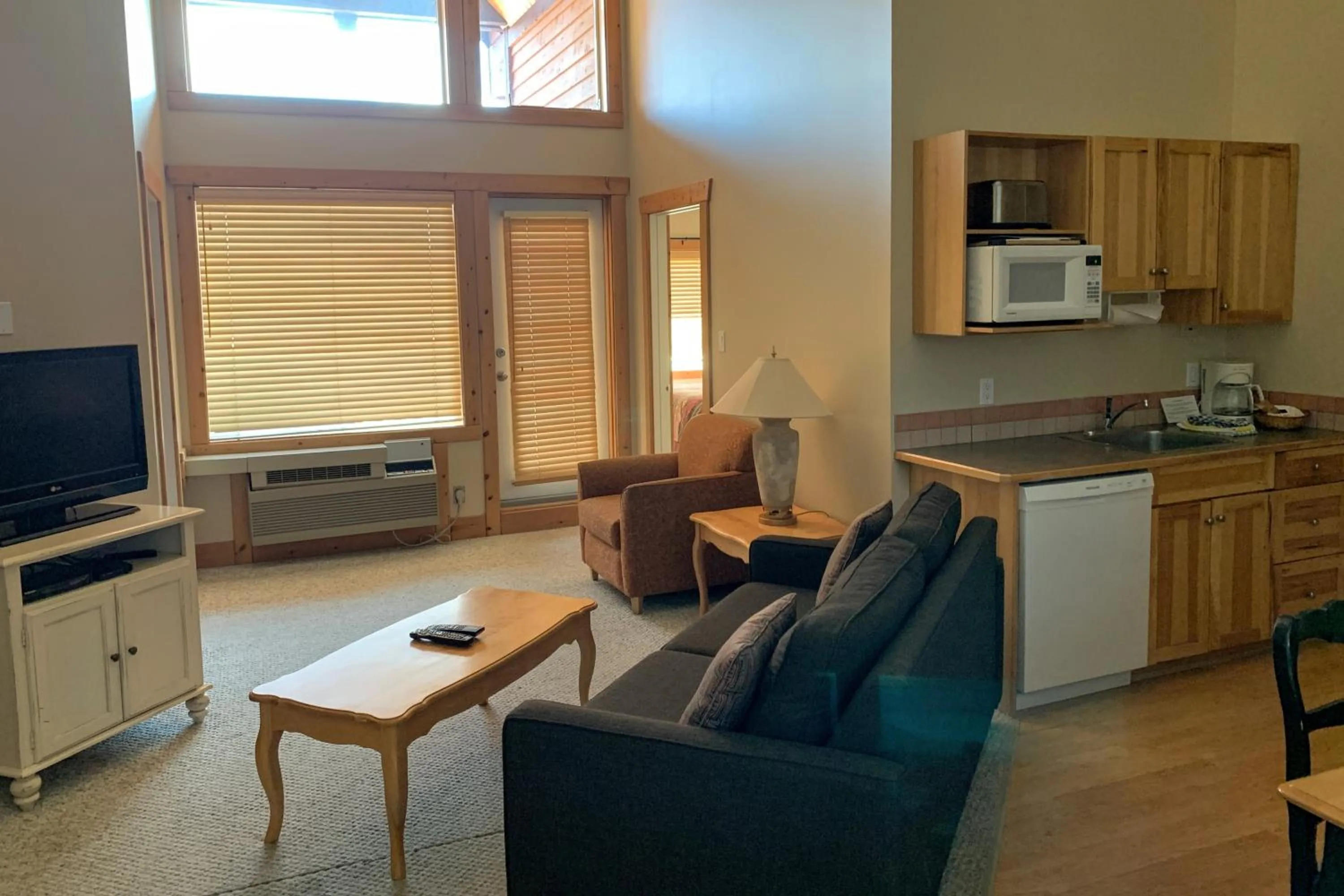 Living room in Cornerstone Lodge by Park Vacation Management