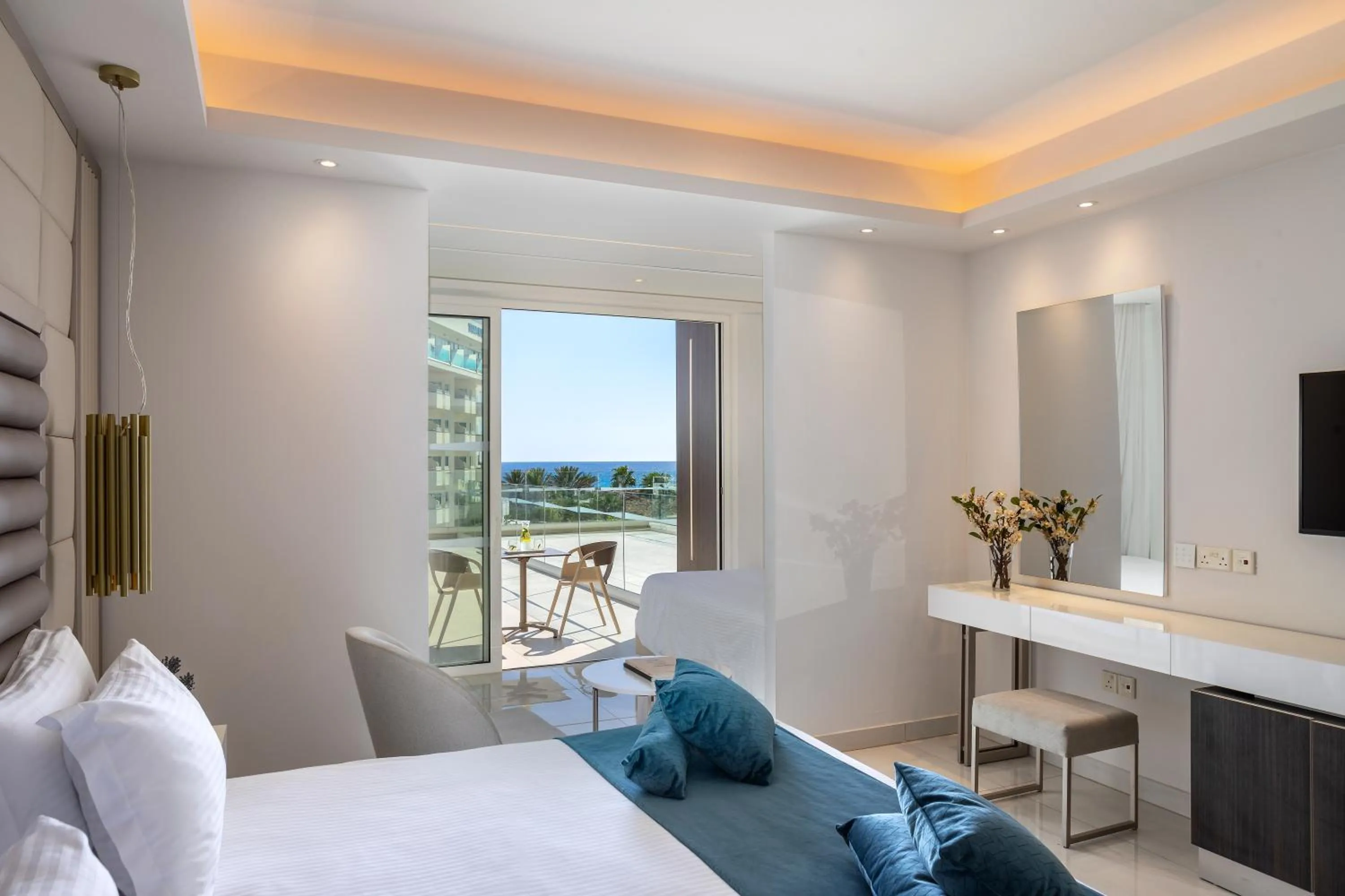 Bed in Chrysomare Beach Hotel & Resort