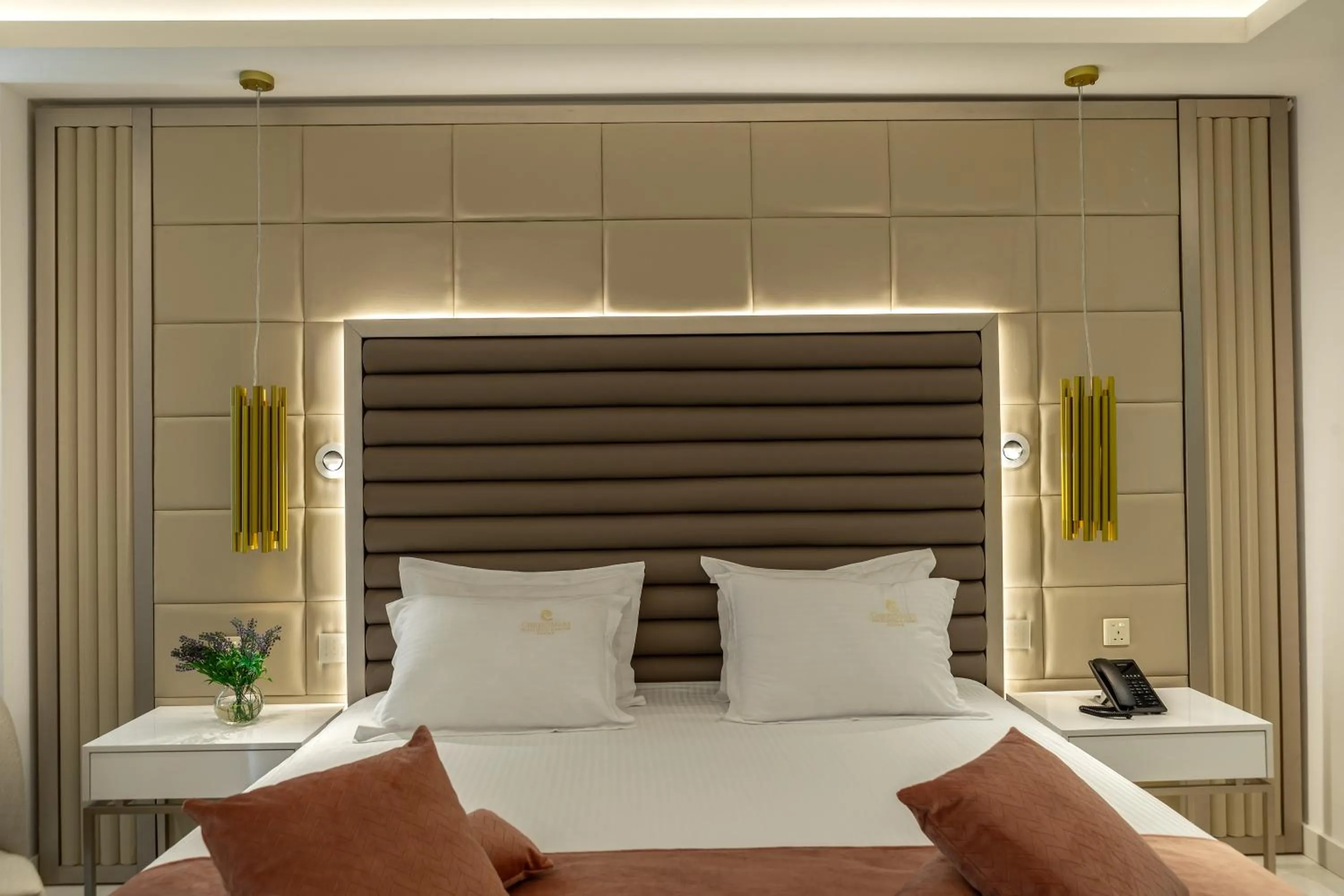 Bed in Chrysomare Beach Hotel & Resort