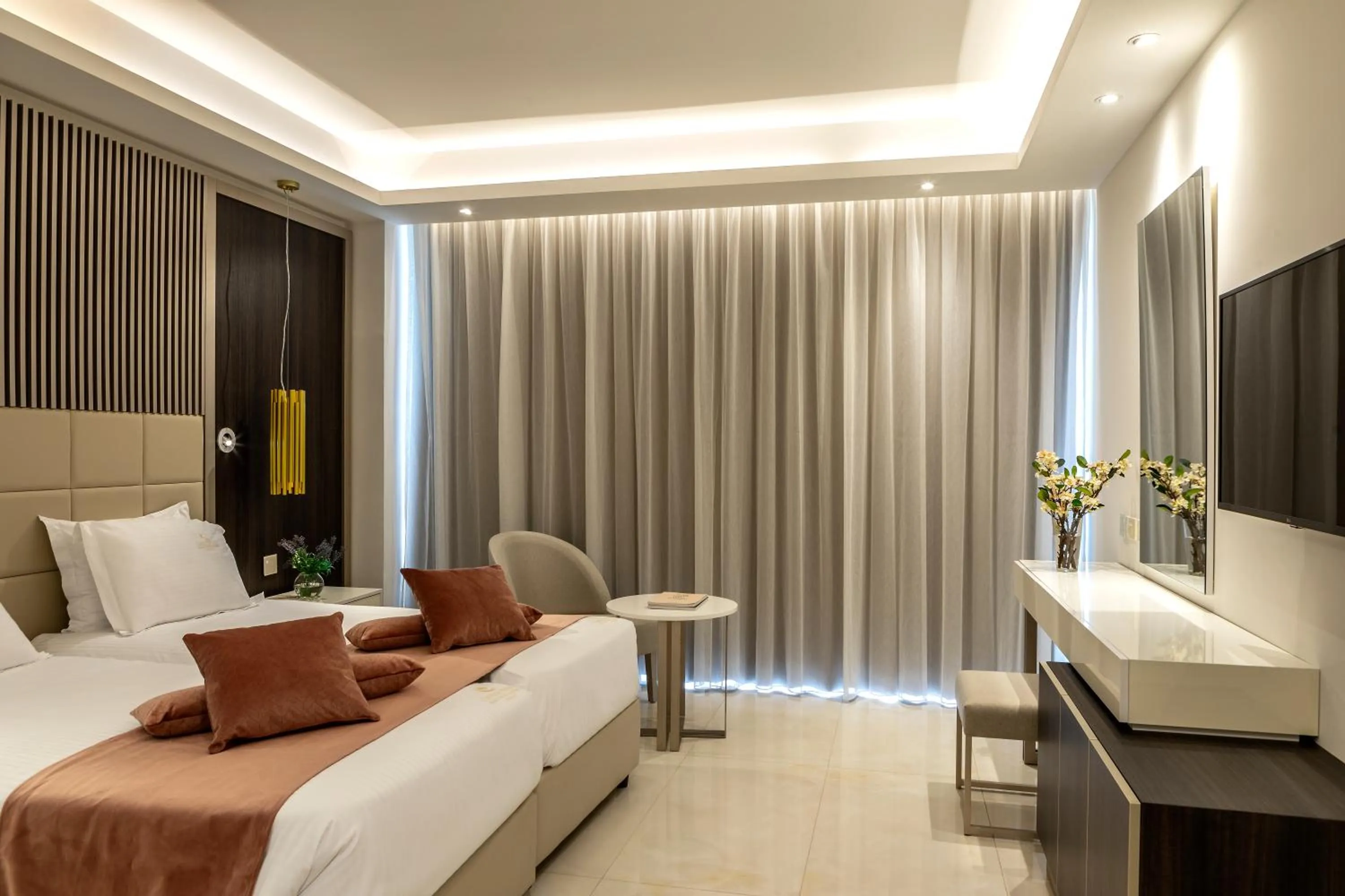 Bed in Chrysomare Beach Hotel & Resort