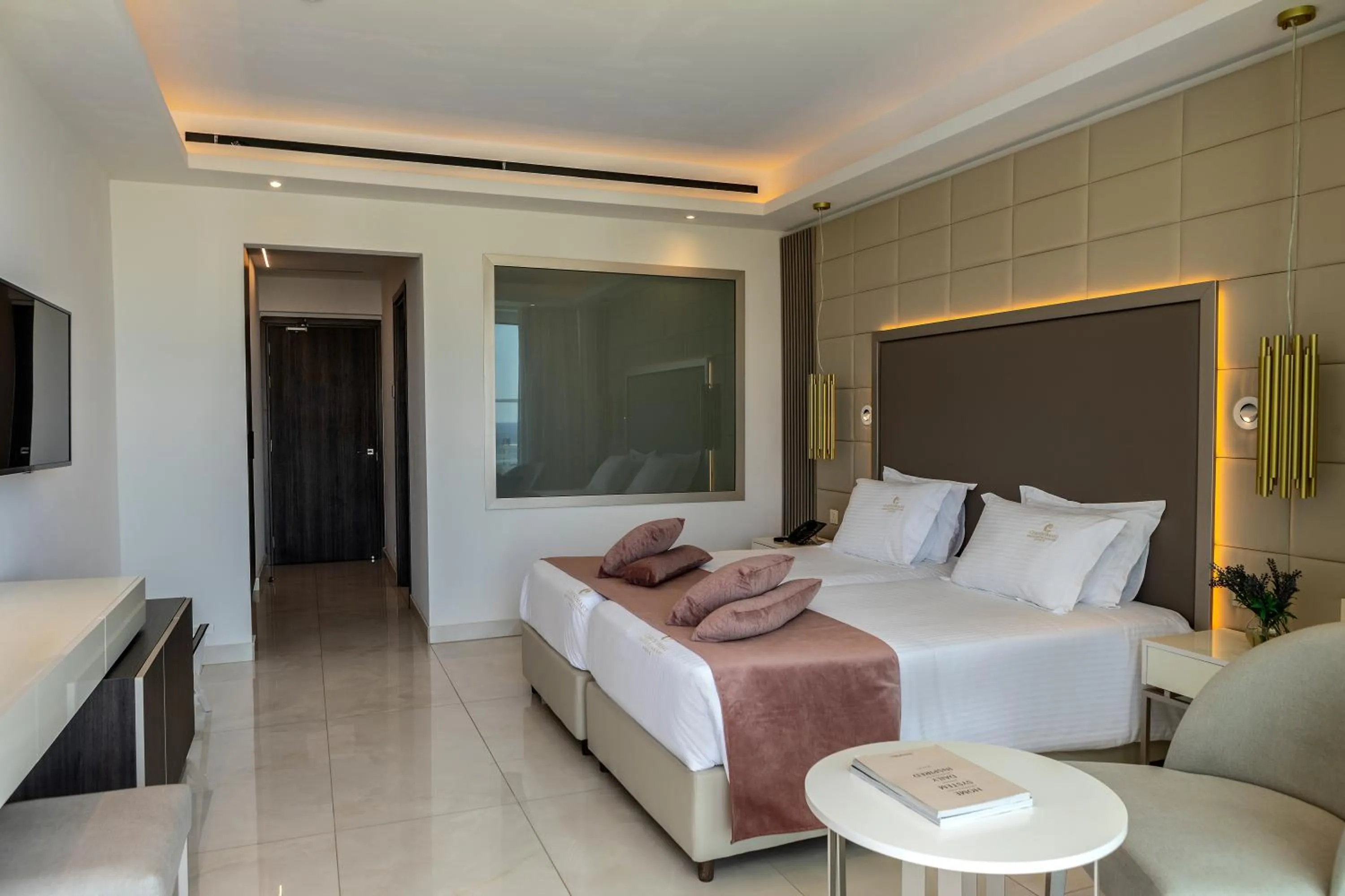 Bed in Chrysomare Beach Hotel & Resort