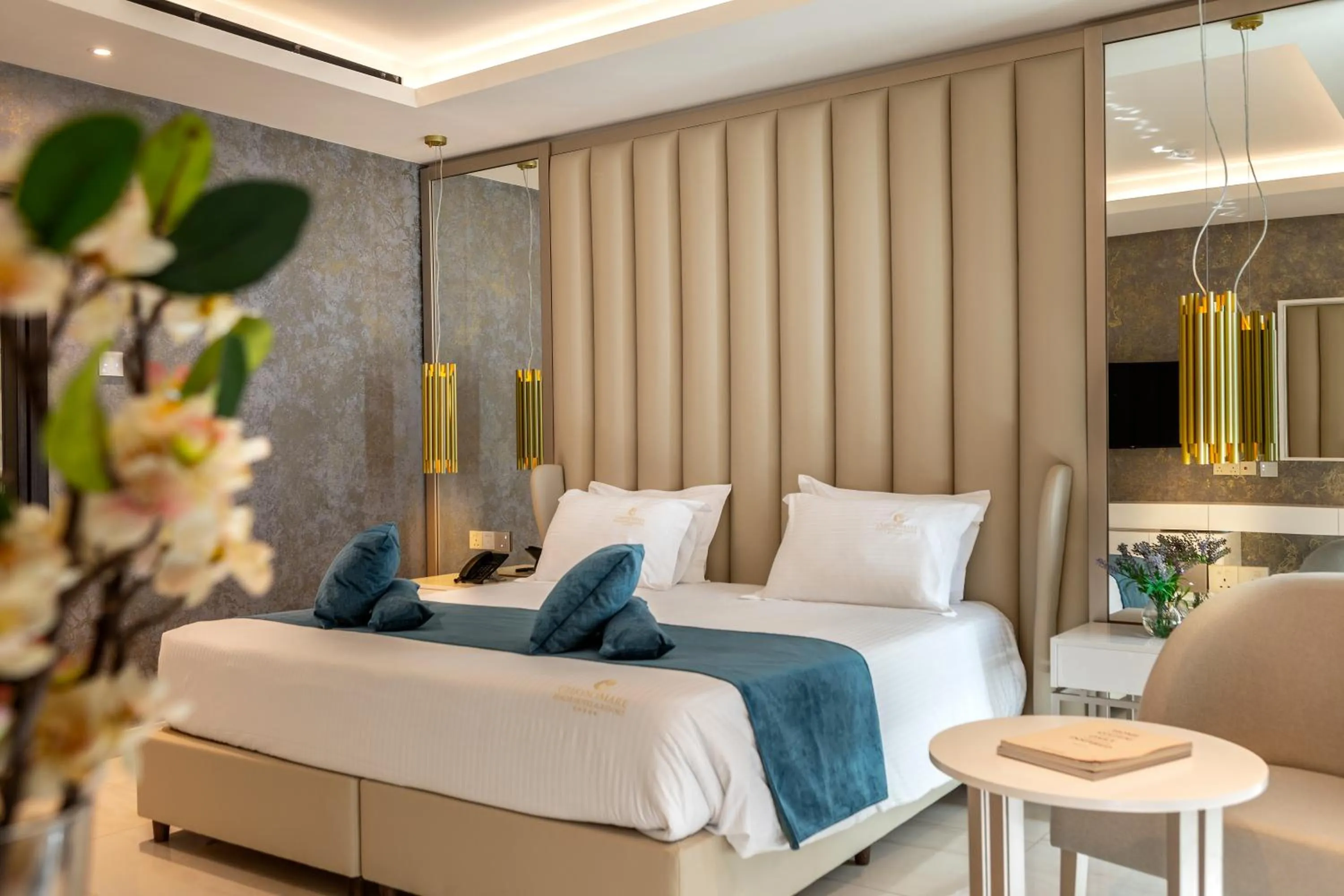 Bed in Chrysomare Beach Hotel & Resort