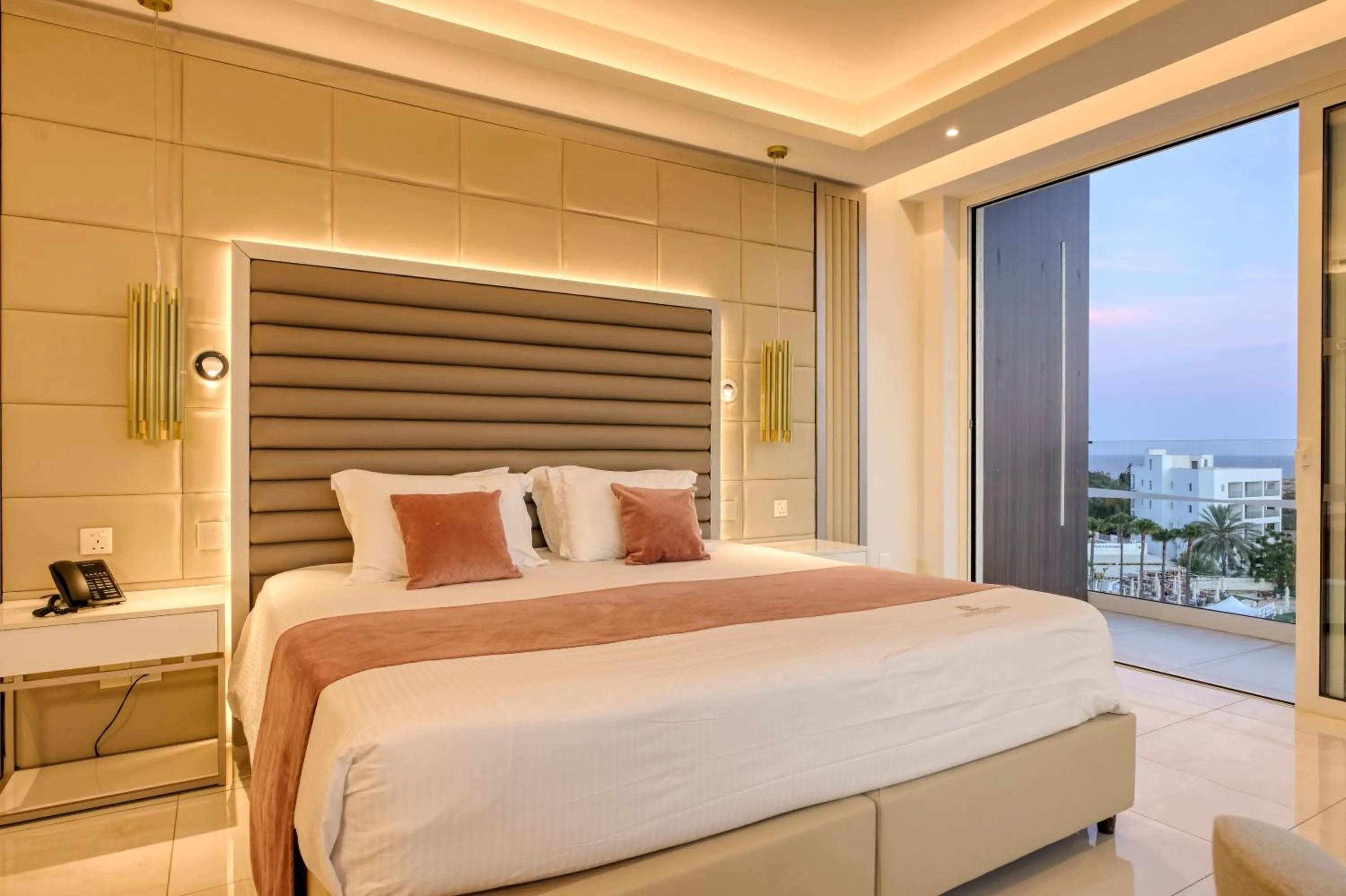 Bed in Chrysomare Beach Hotel & Resort