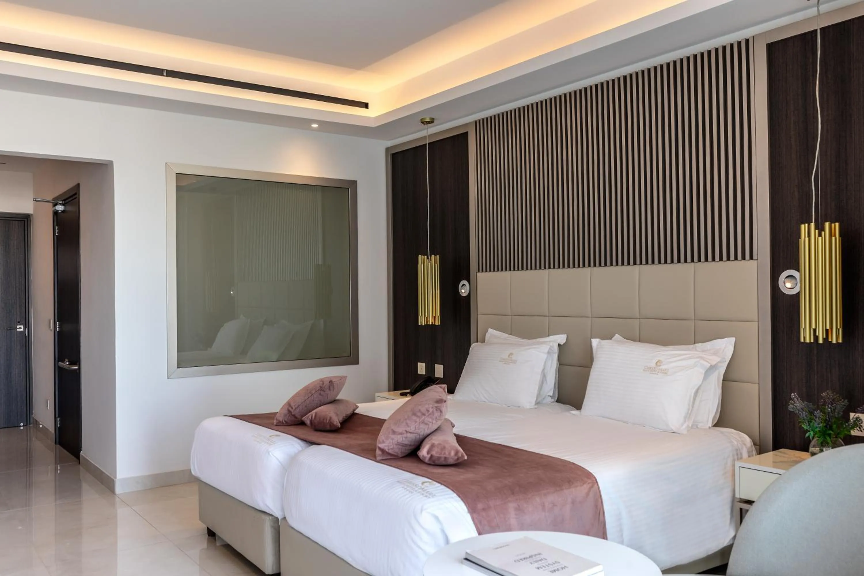 Bed in Chrysomare Beach Hotel & Resort