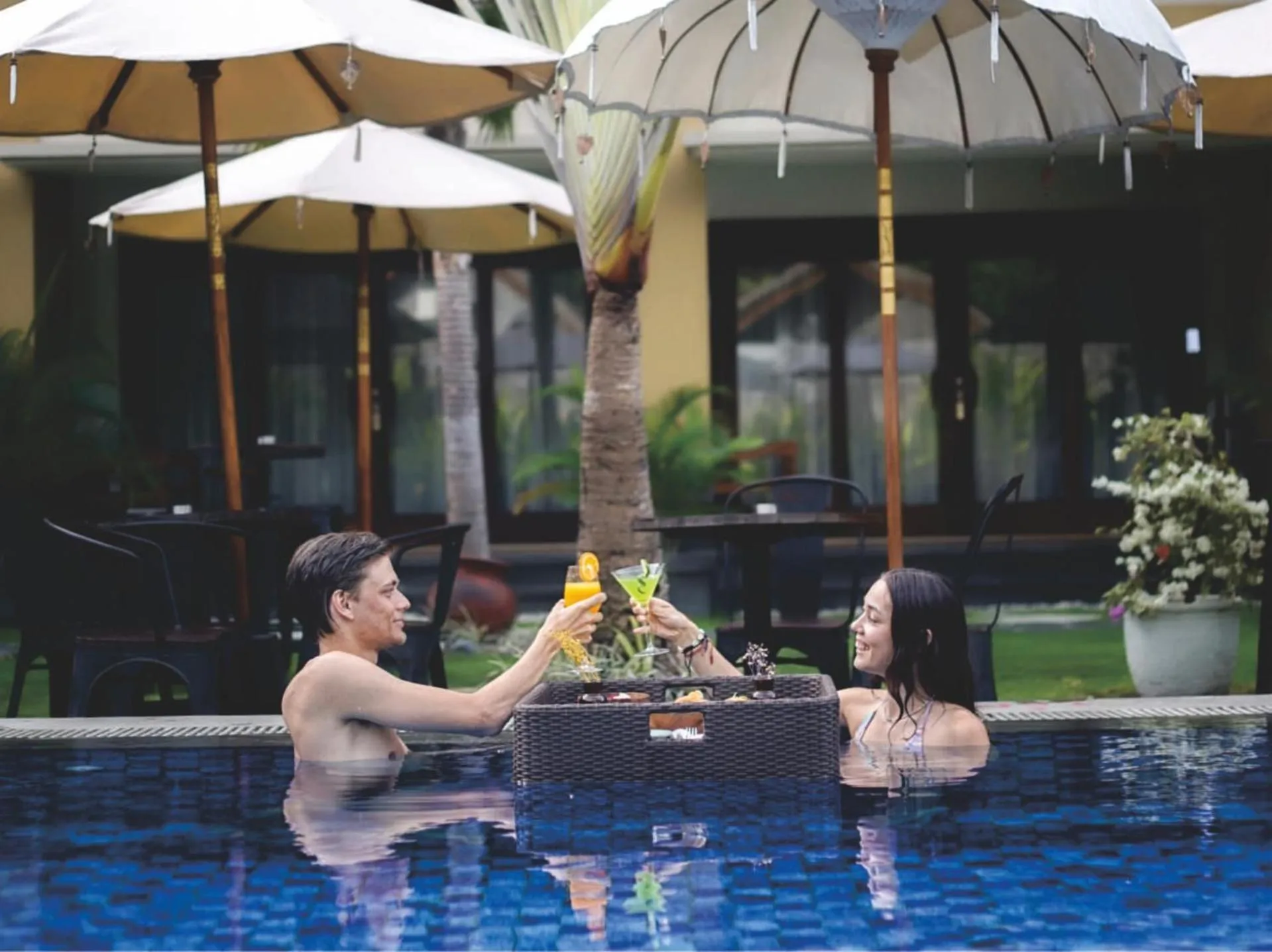 Swimming pool in Sima Hotel Kuta Lombok