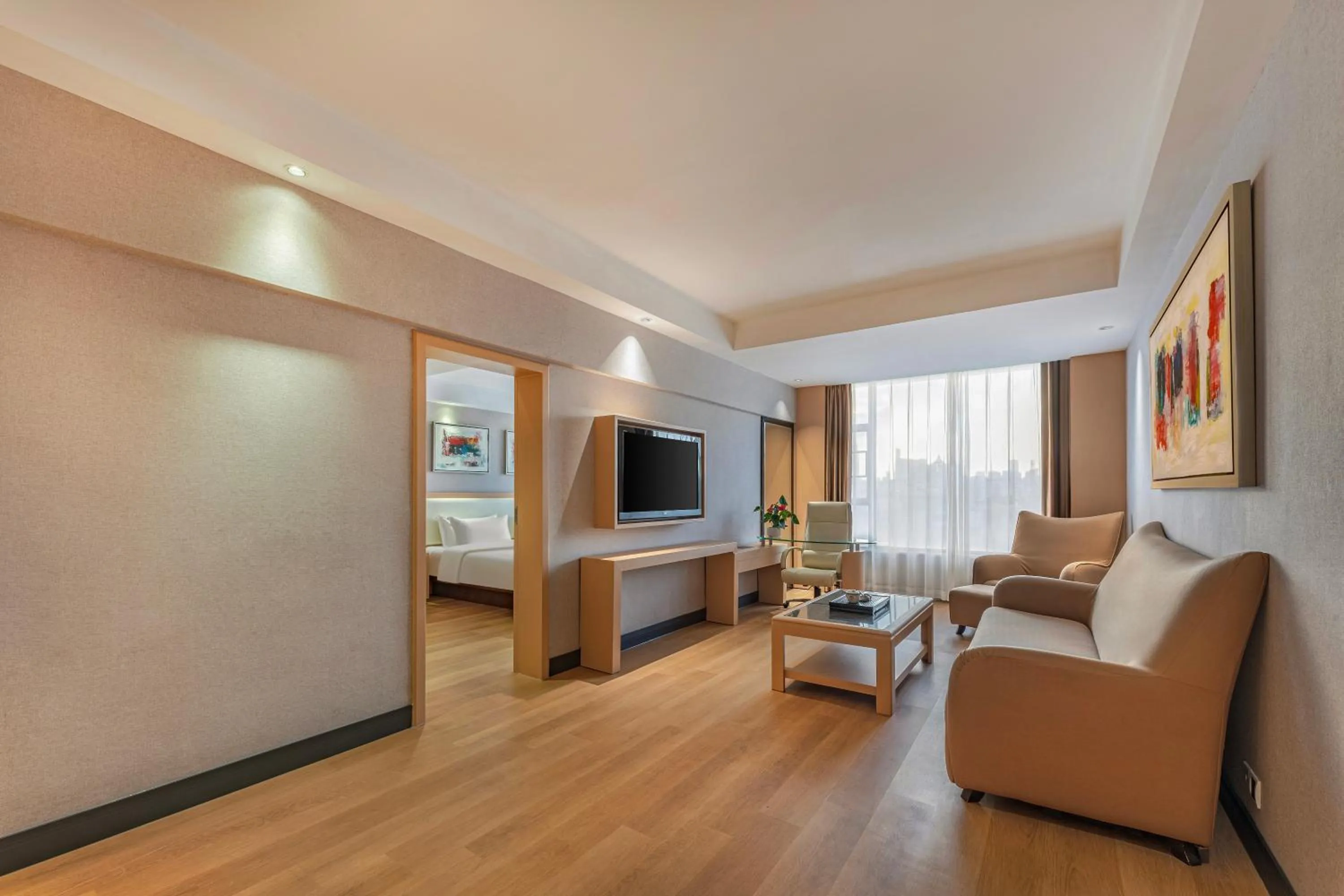 Bed in Guangzhou Ming Yue Hotel