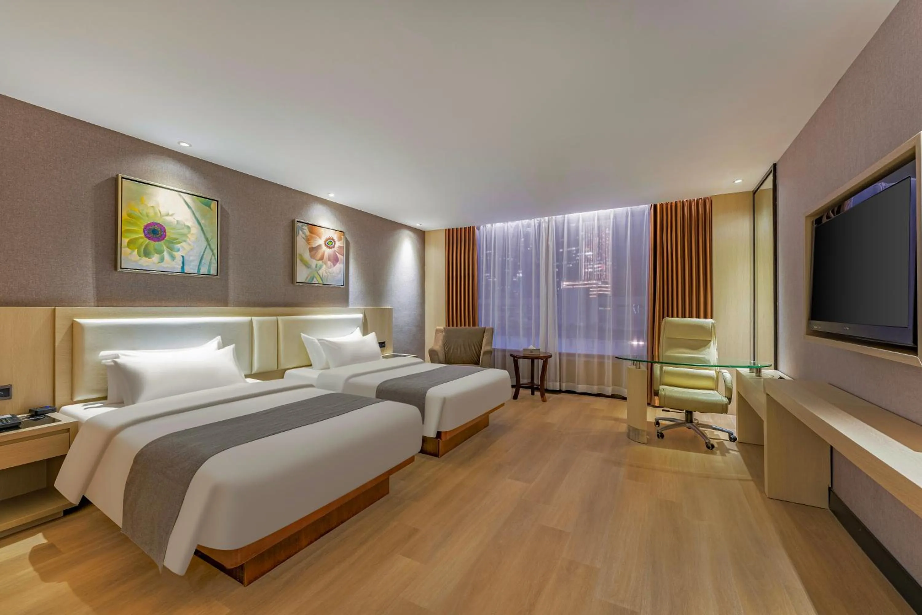 Bed in Guangzhou Ming Yue Hotel