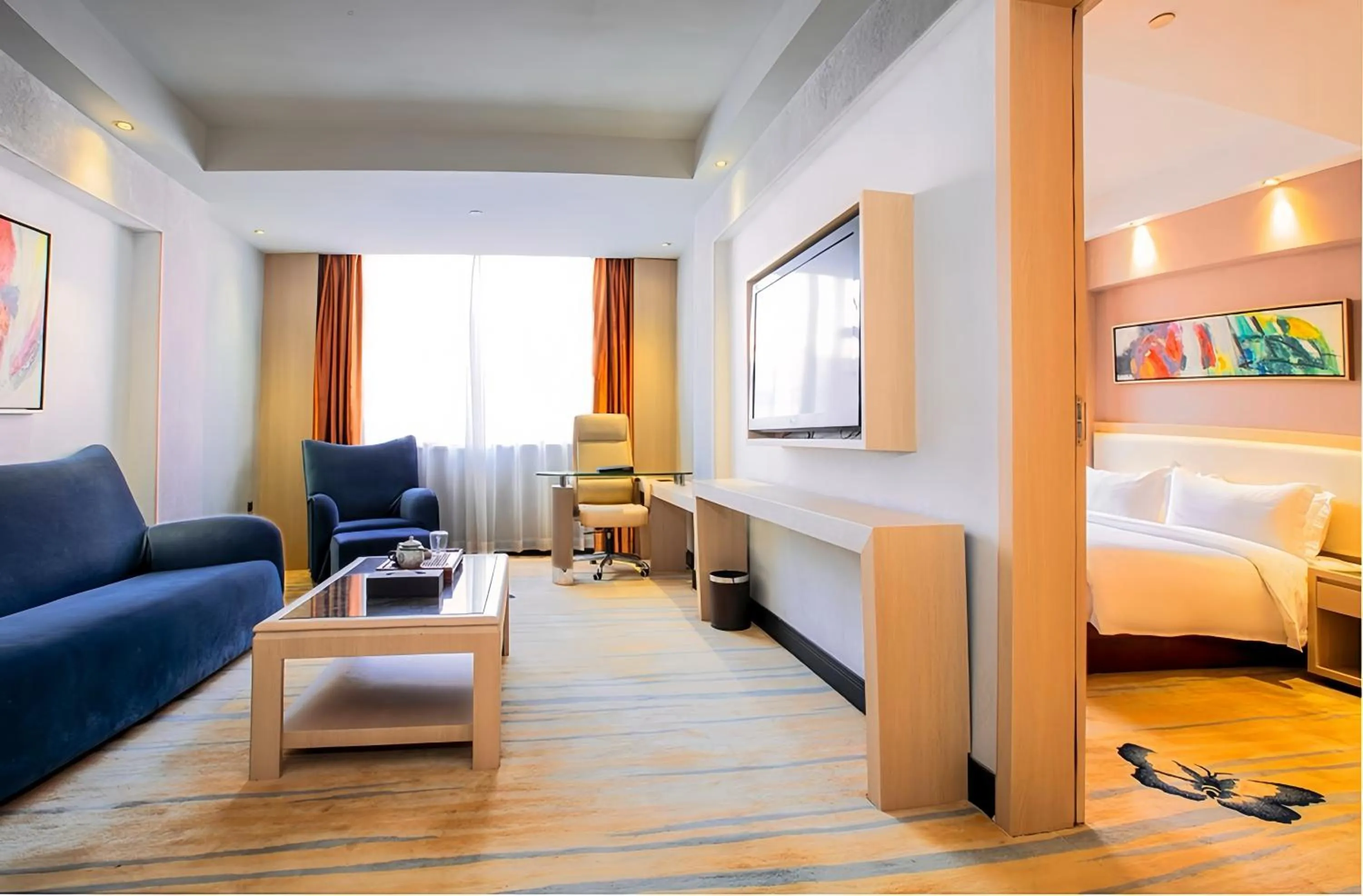 Bed in Guangzhou Ming Yue Hotel