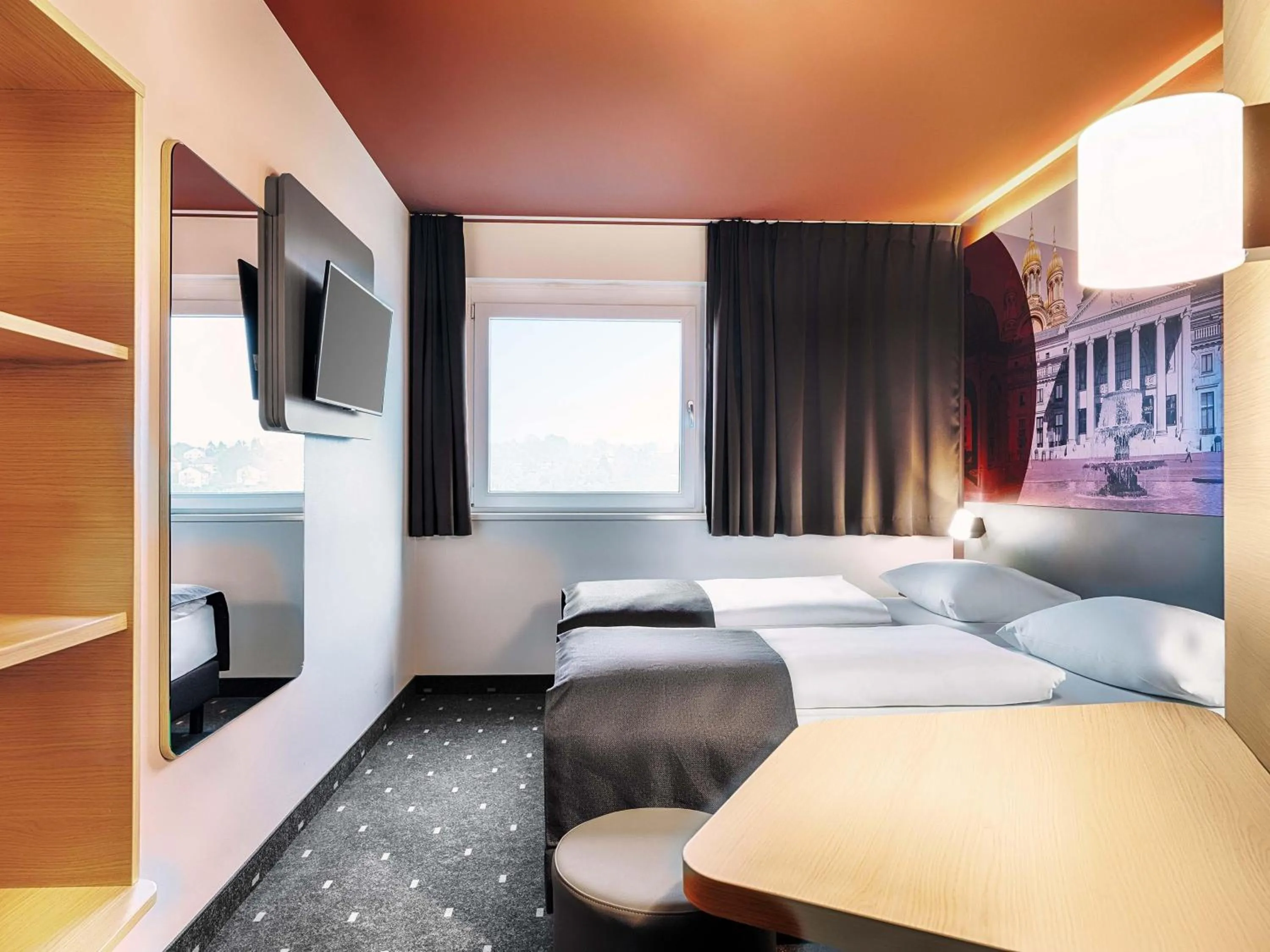 Photo of the whole room, Bed in B&B HOTEL Wiesbaden-Hbf