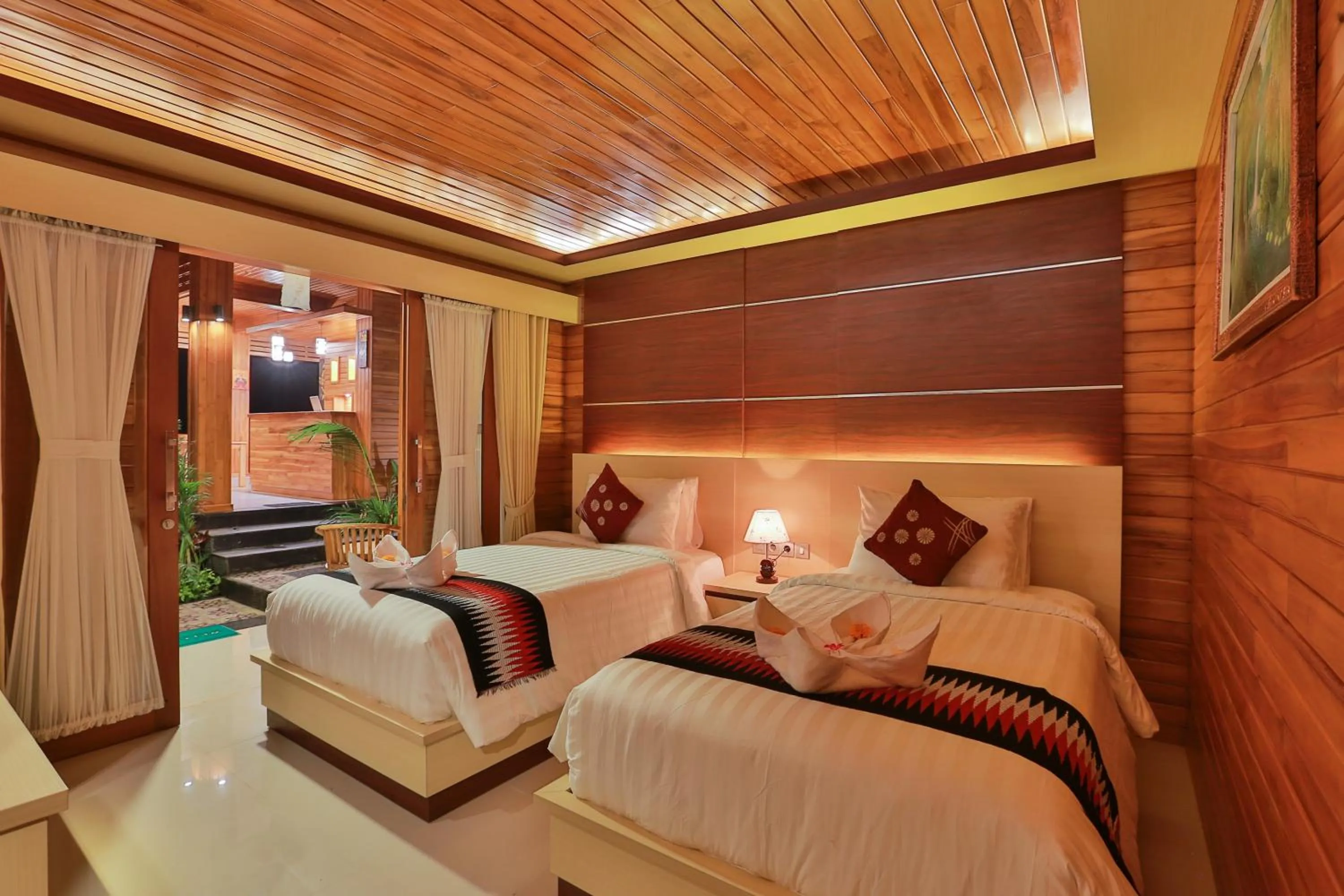 Bed in Sunrise Cottage