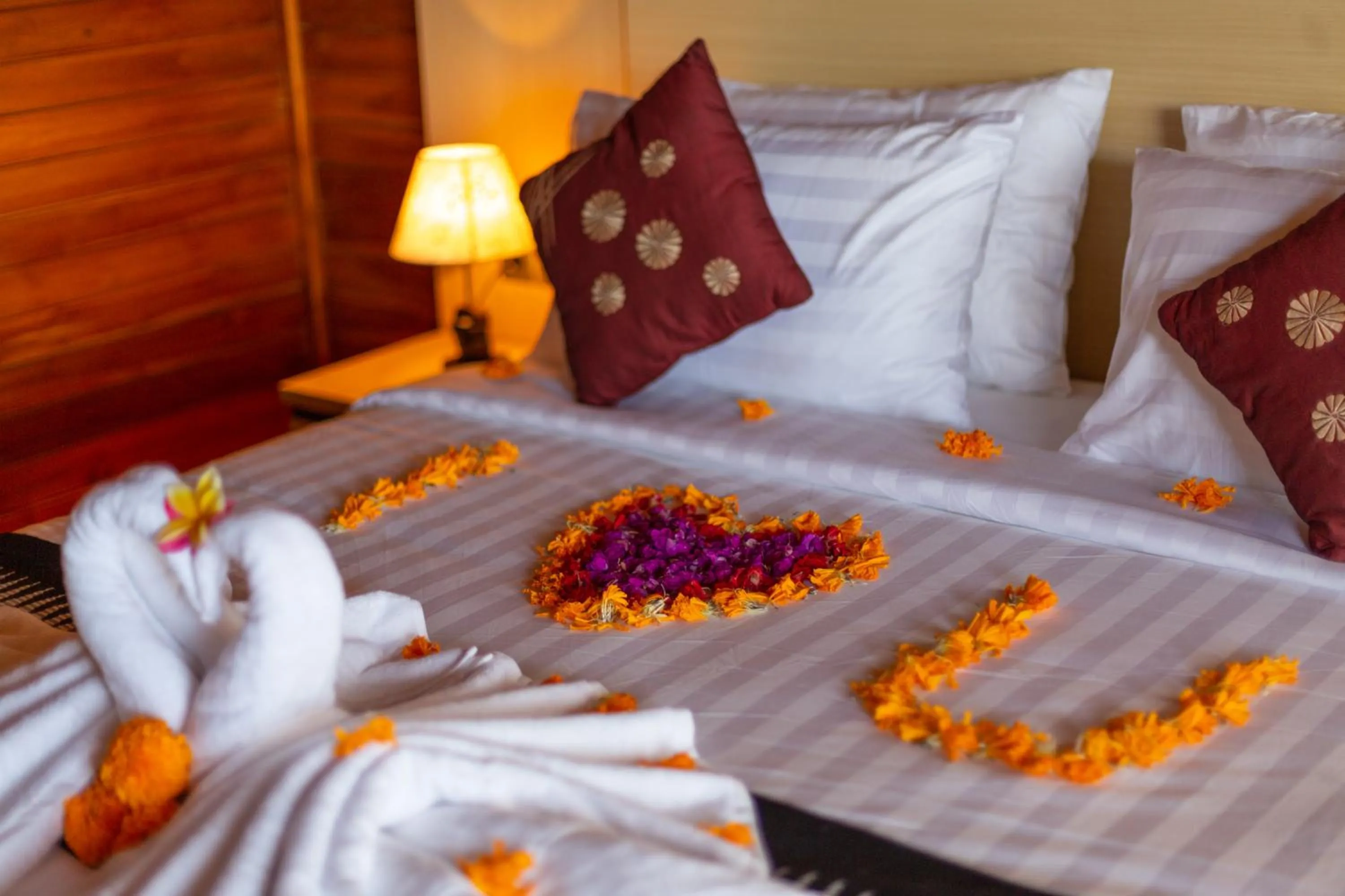 Bed in Sunrise Cottage