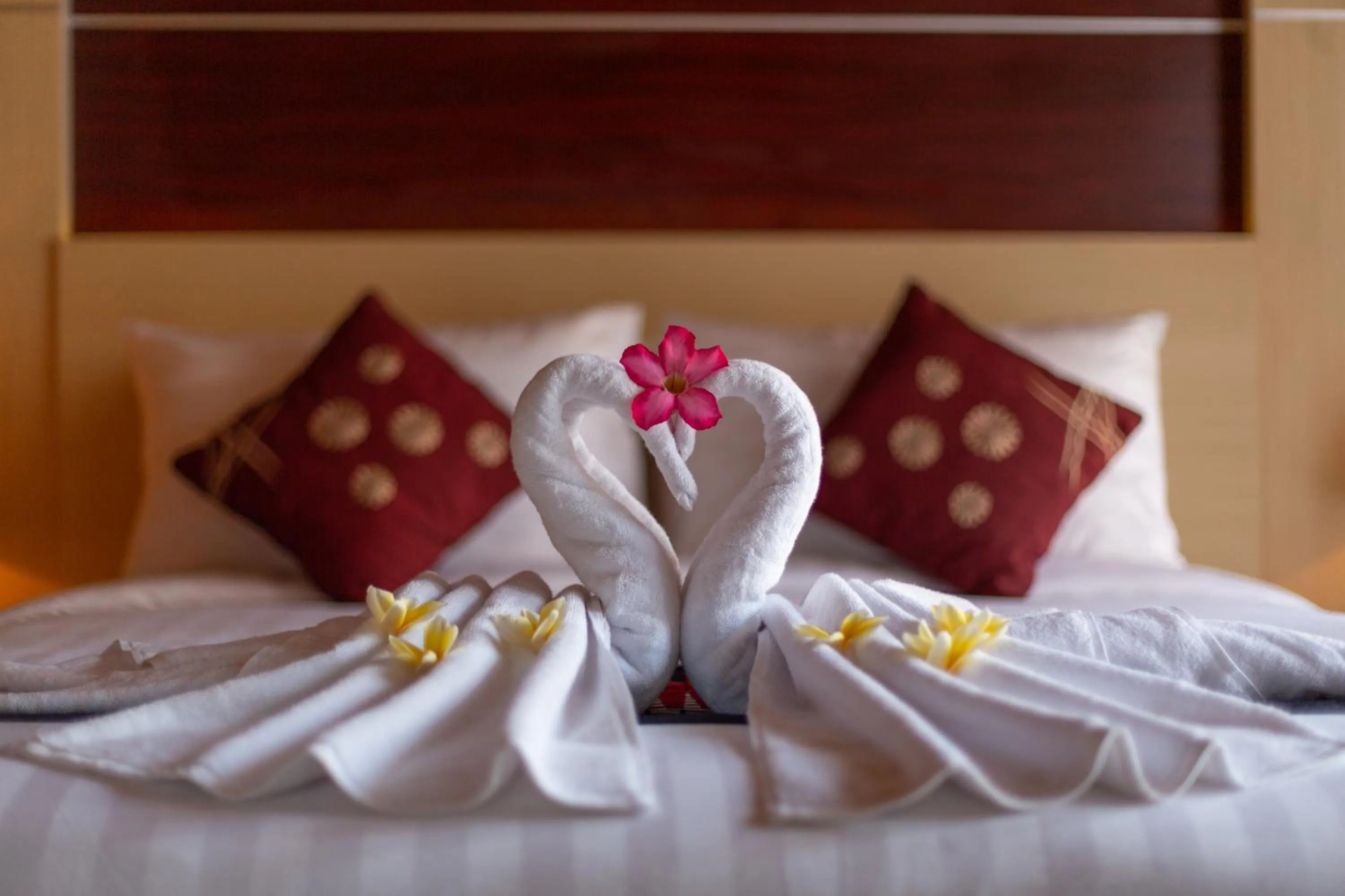 Bed in Sunrise Cottage