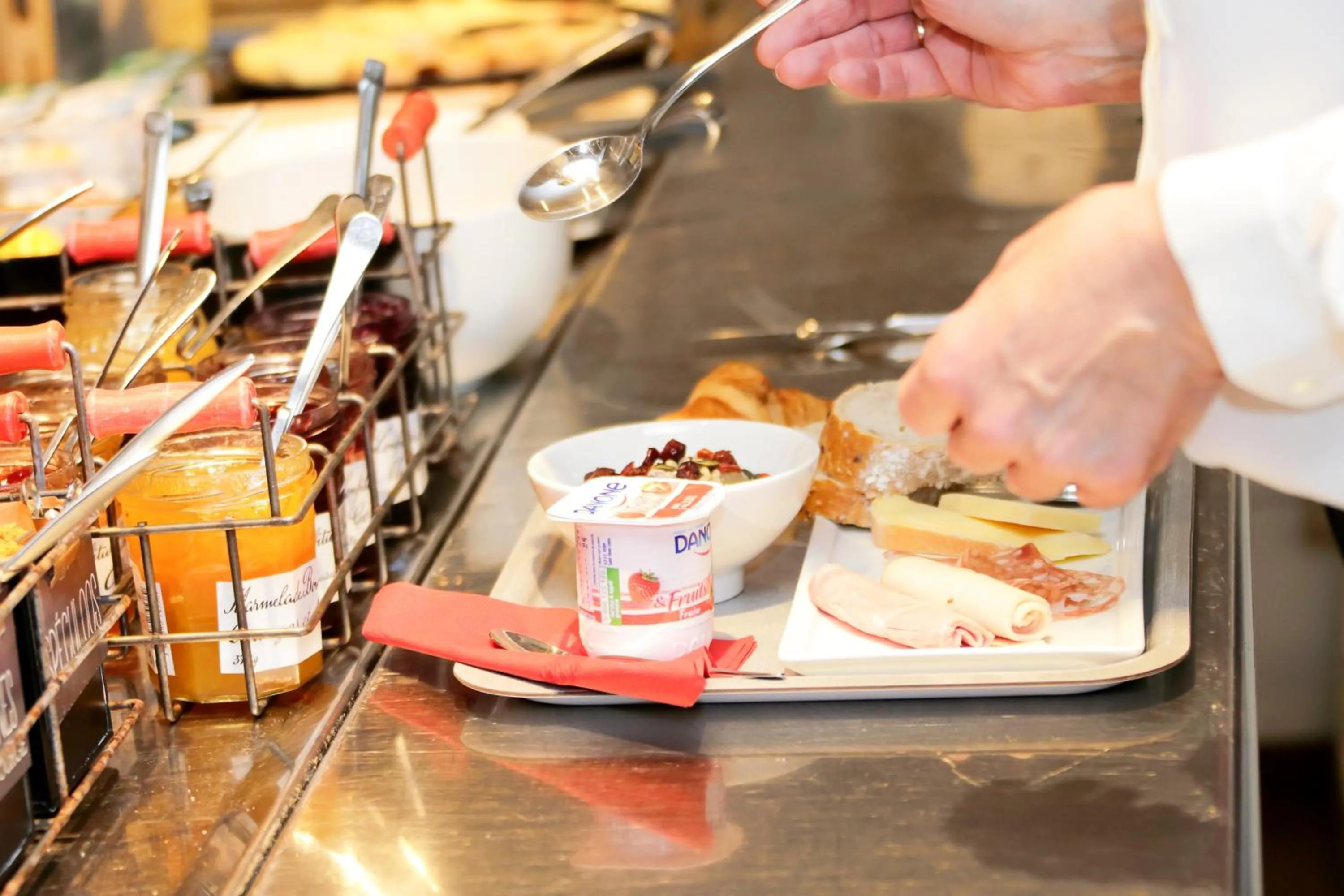 Buffet breakfast in ibis Dole Sud Choisey