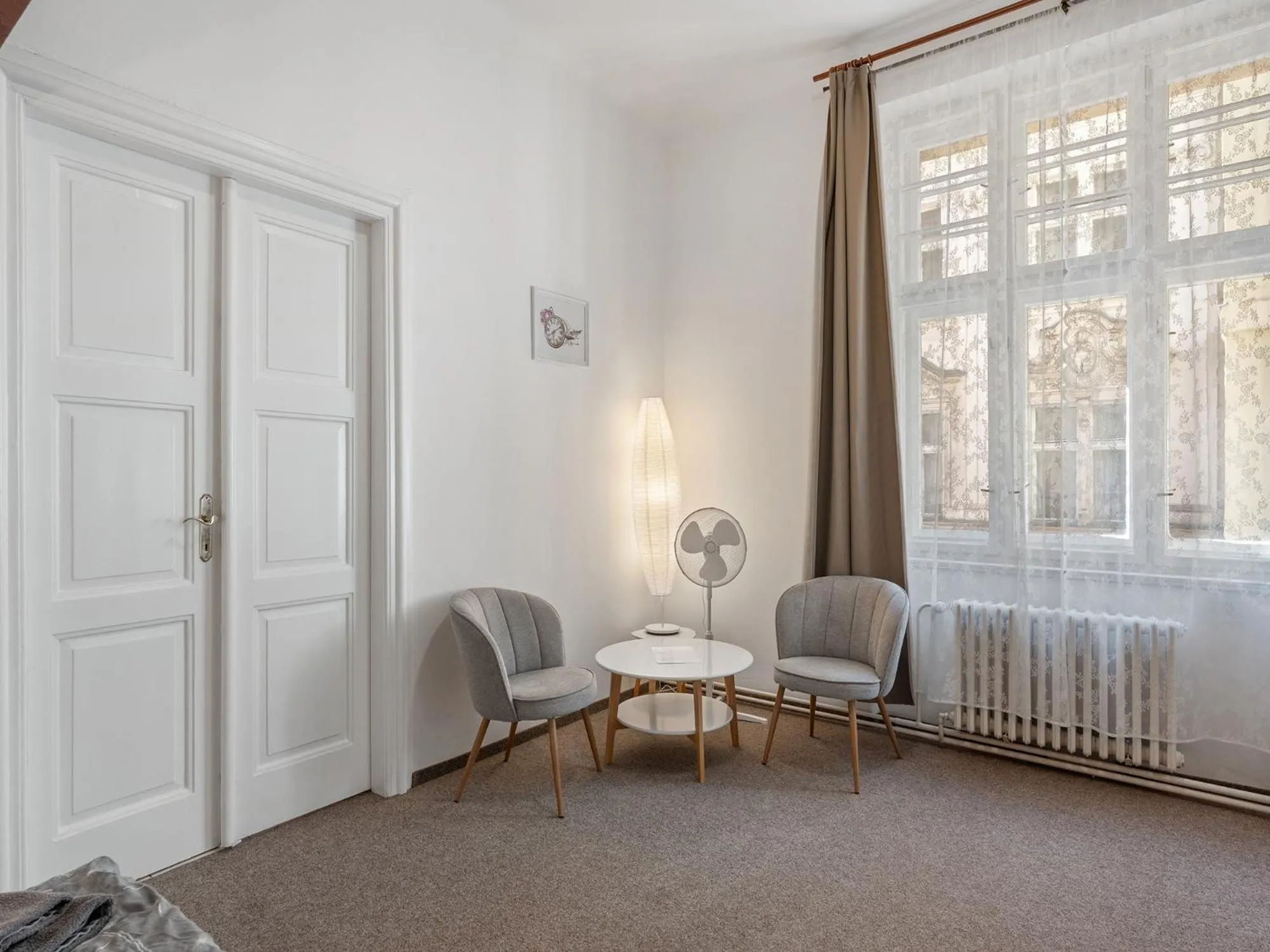 Seating area, Bed in Old Town Home Prague