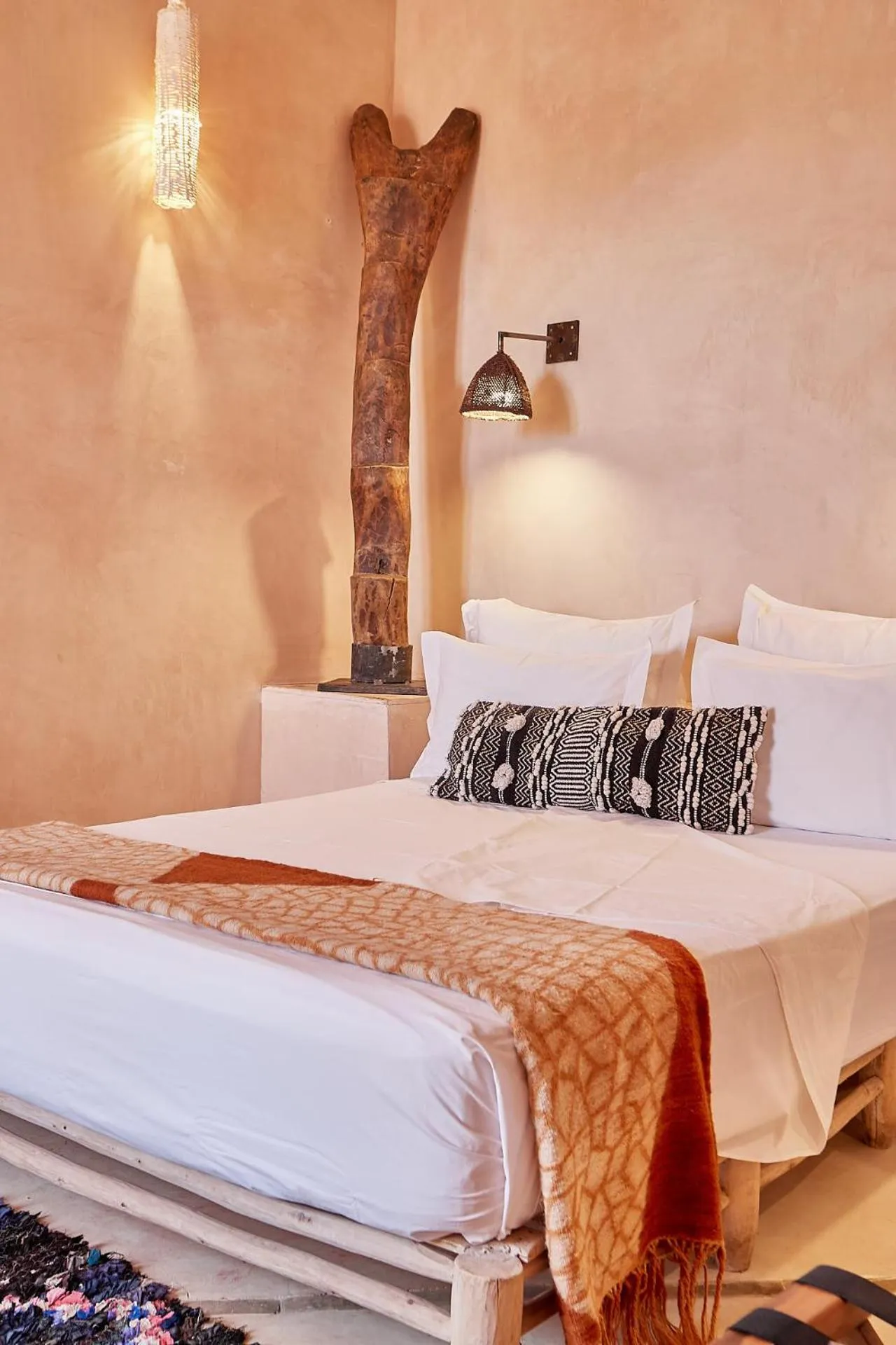 Bed in Riad Caravane