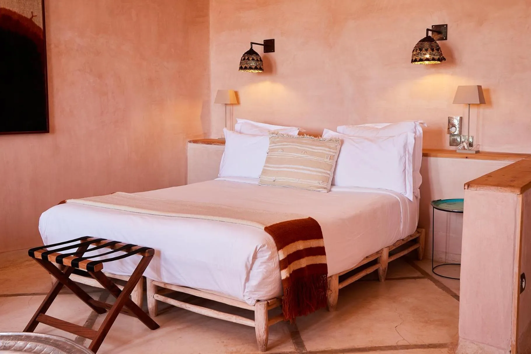 Bed in Riad Caravane