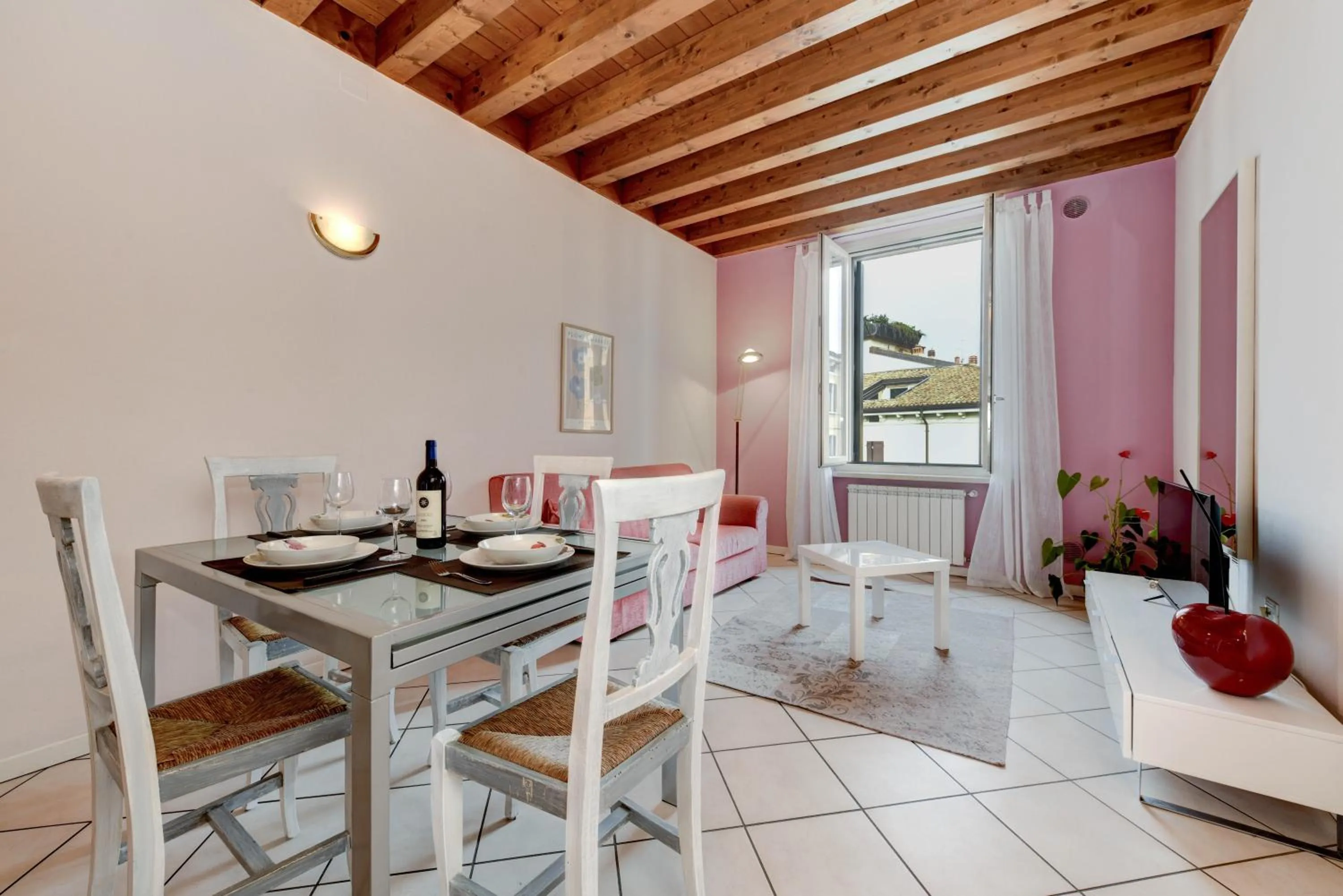 Living room in Flowers Apartments