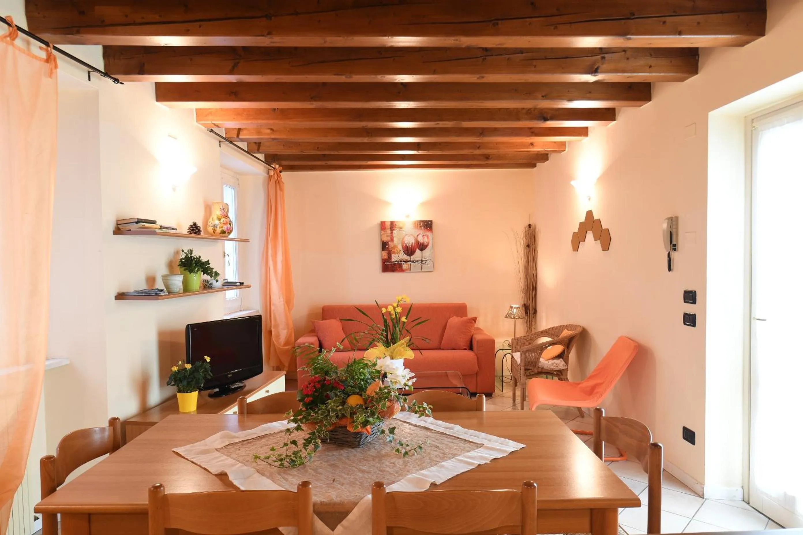 Living room in Flowers Apartments