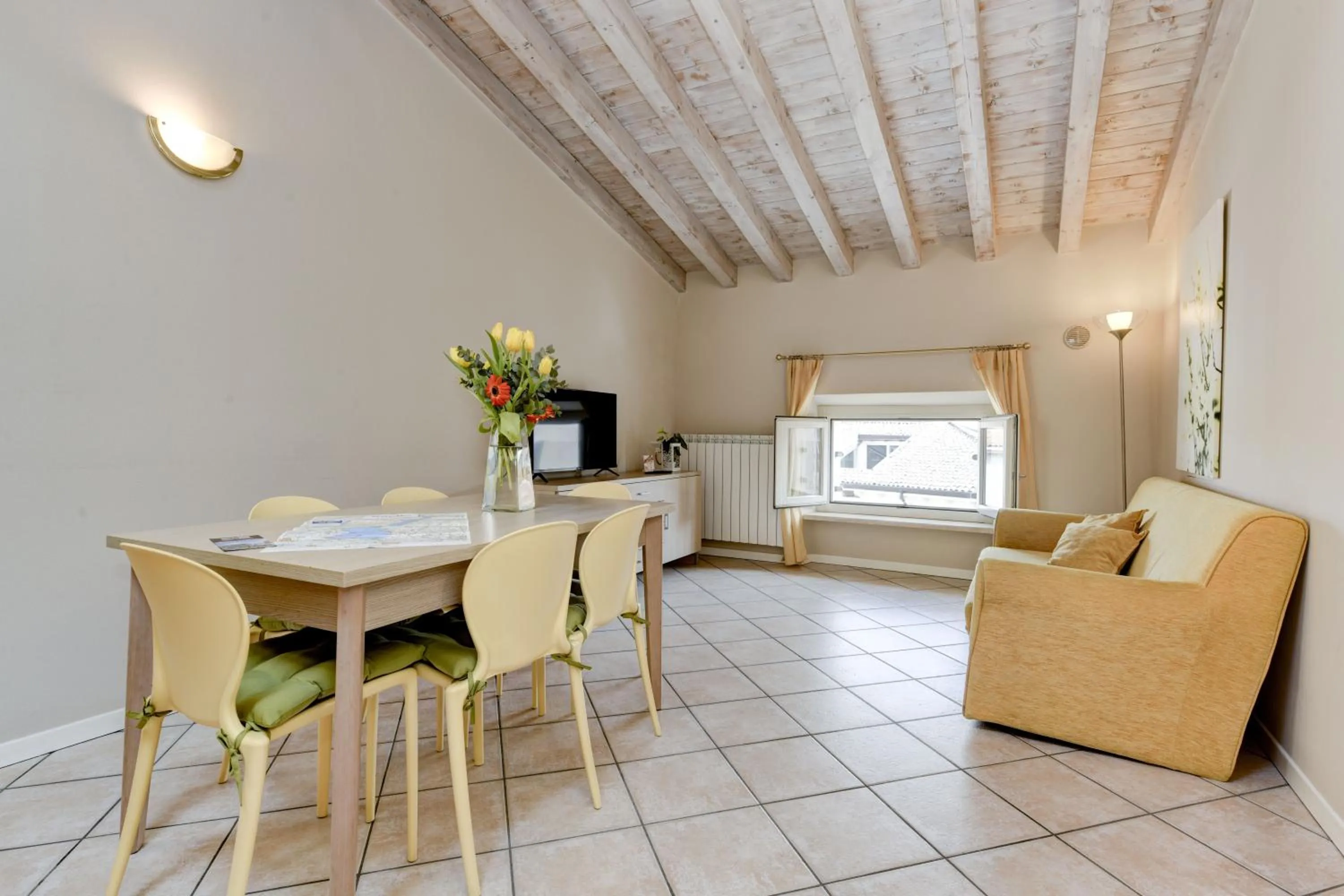 Living room in Flowers Apartments
