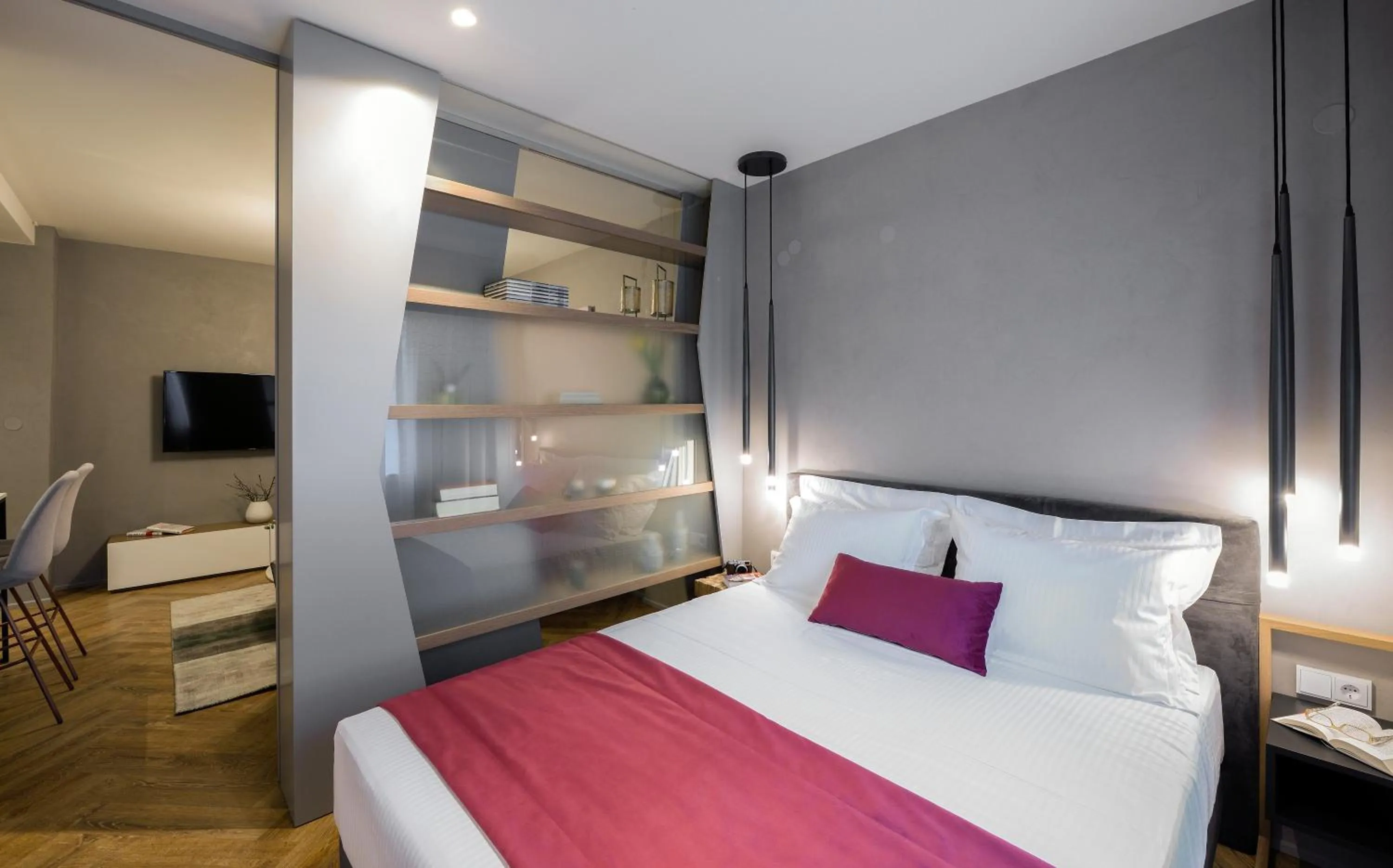 Bed in Olvios Luxury Suites