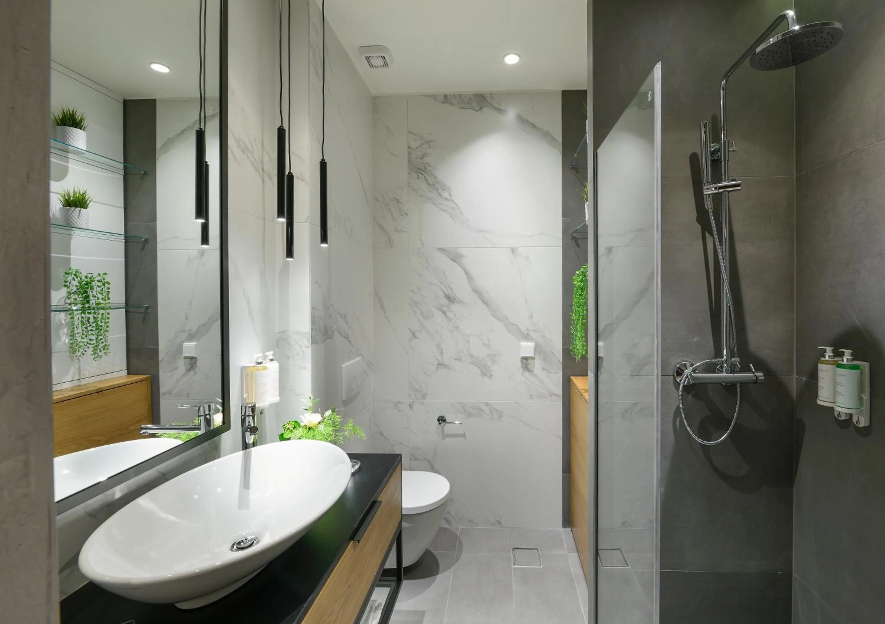 Shower in Olvios Luxury Suites