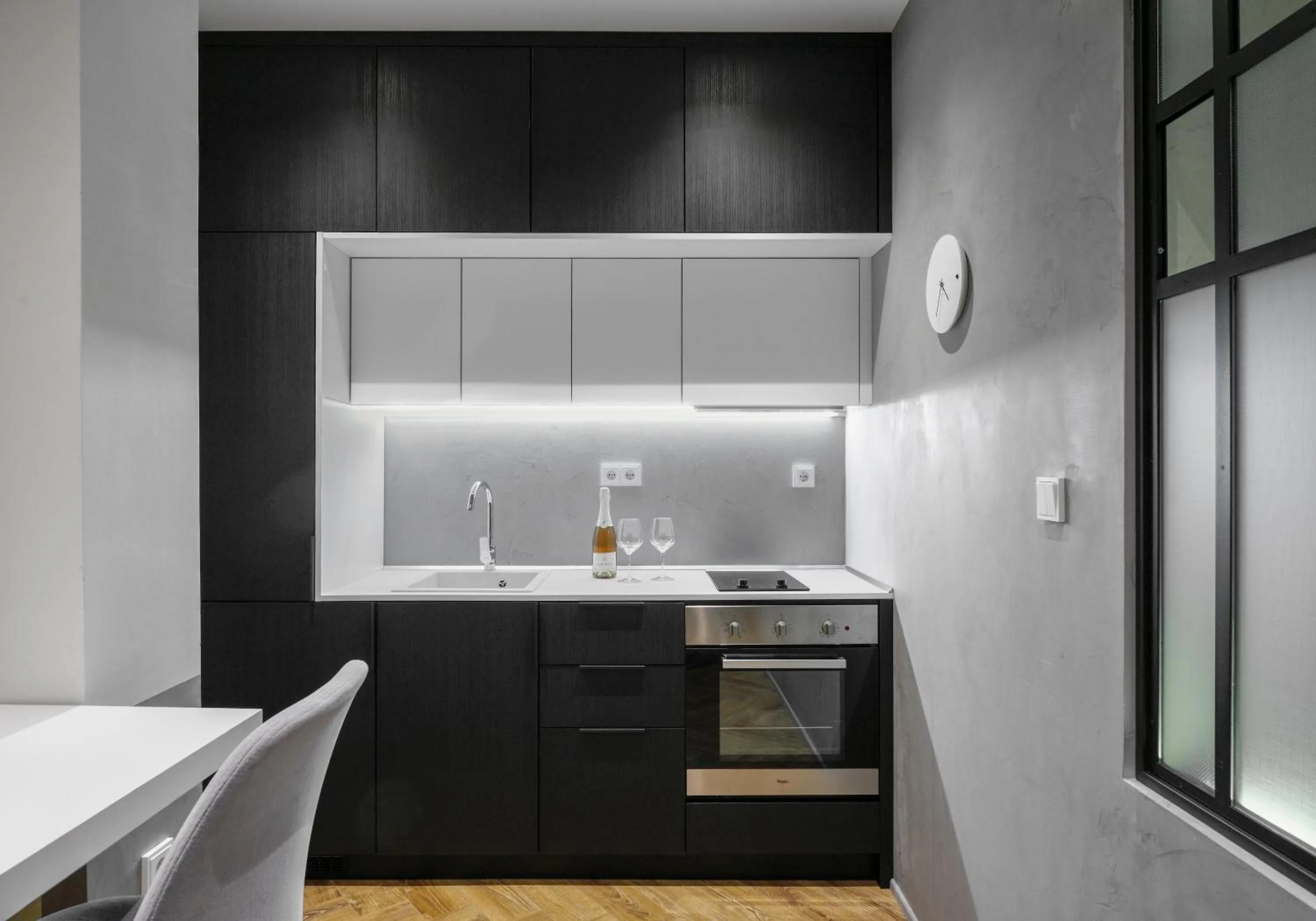 Kitchen or kitchenette in Olvios Luxury Suites
