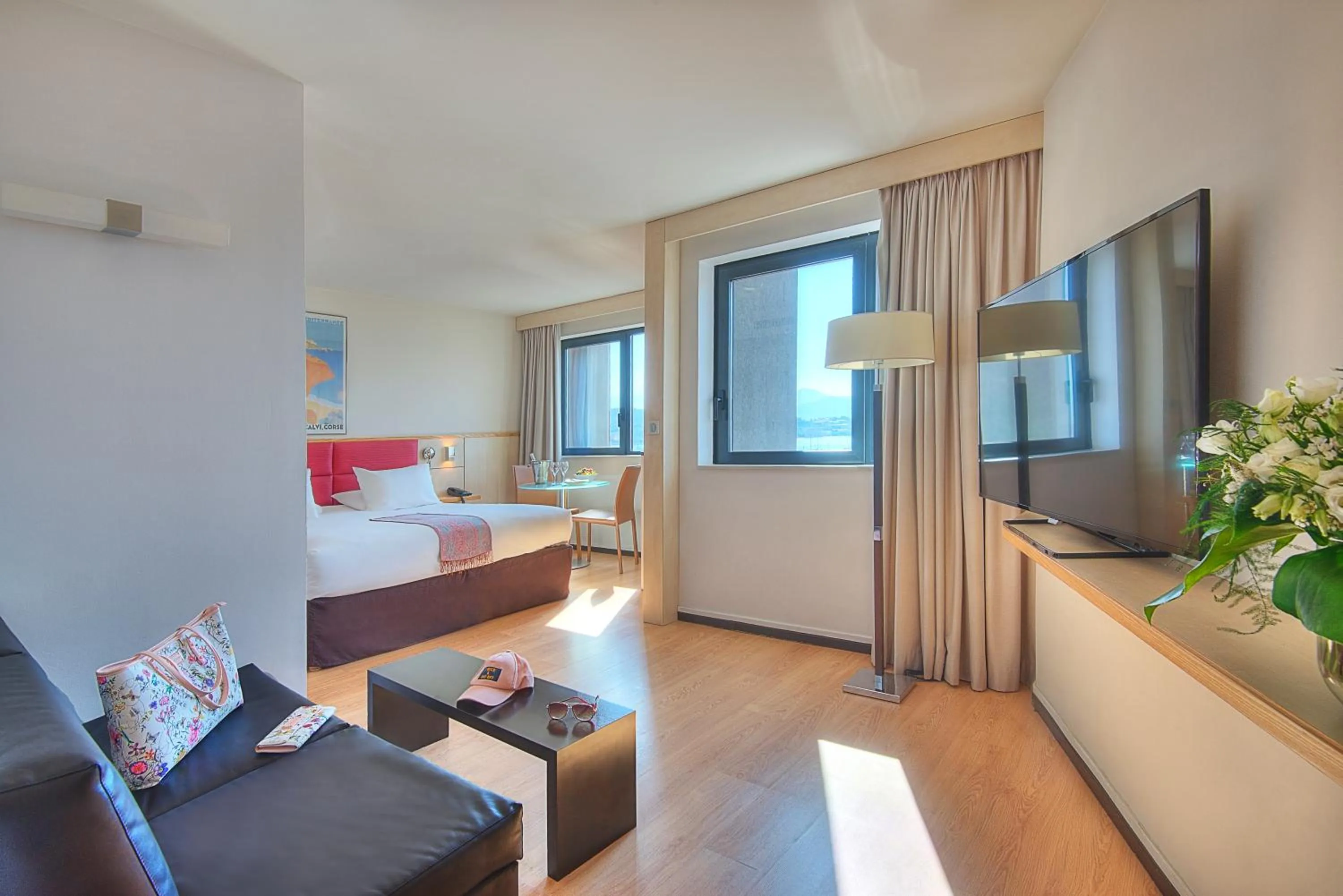 Seating area, Bed in Mercure Ajaccio